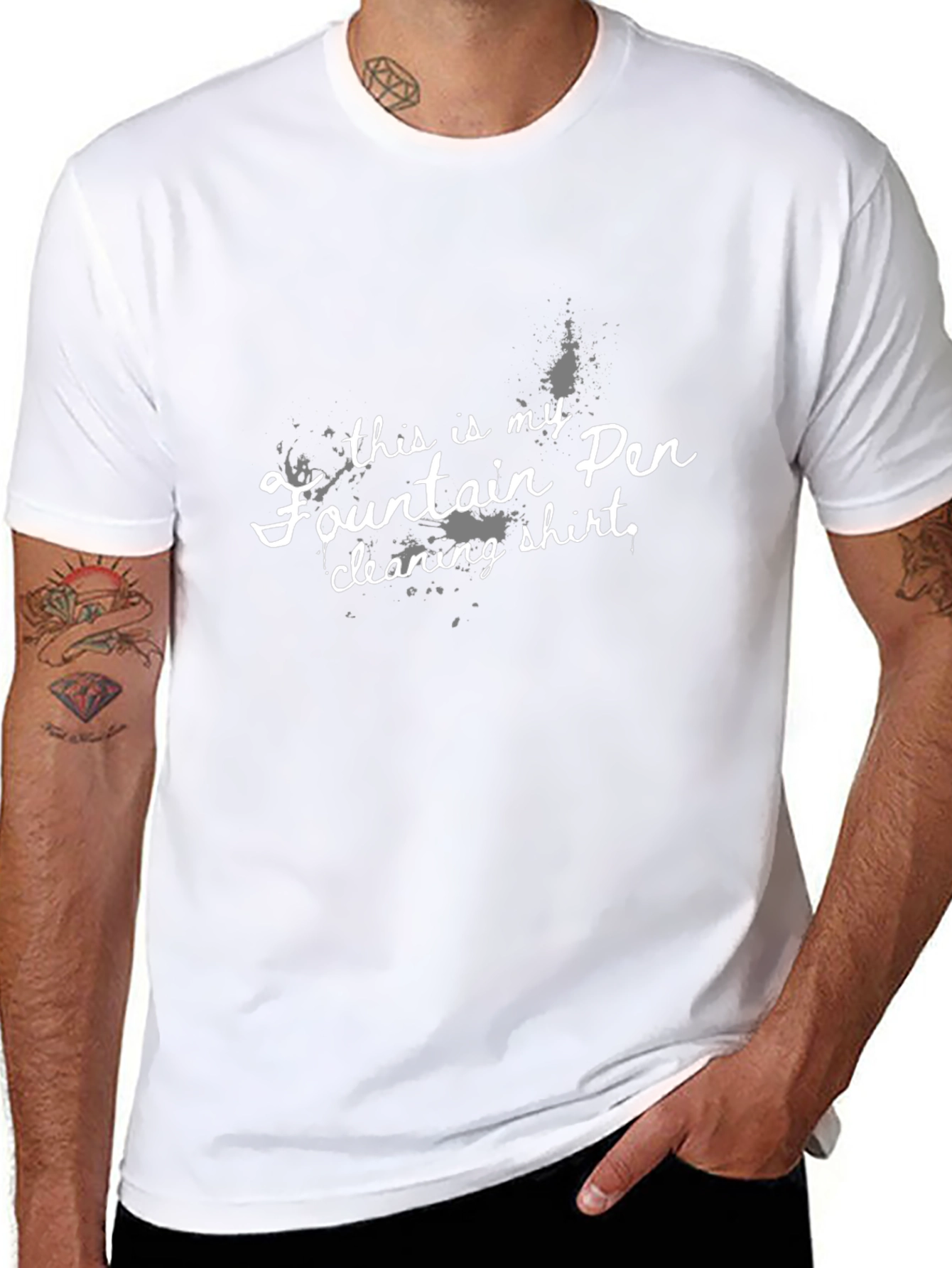 Fountain Pen Cleaning Shirt - Novelty Graphic Tee