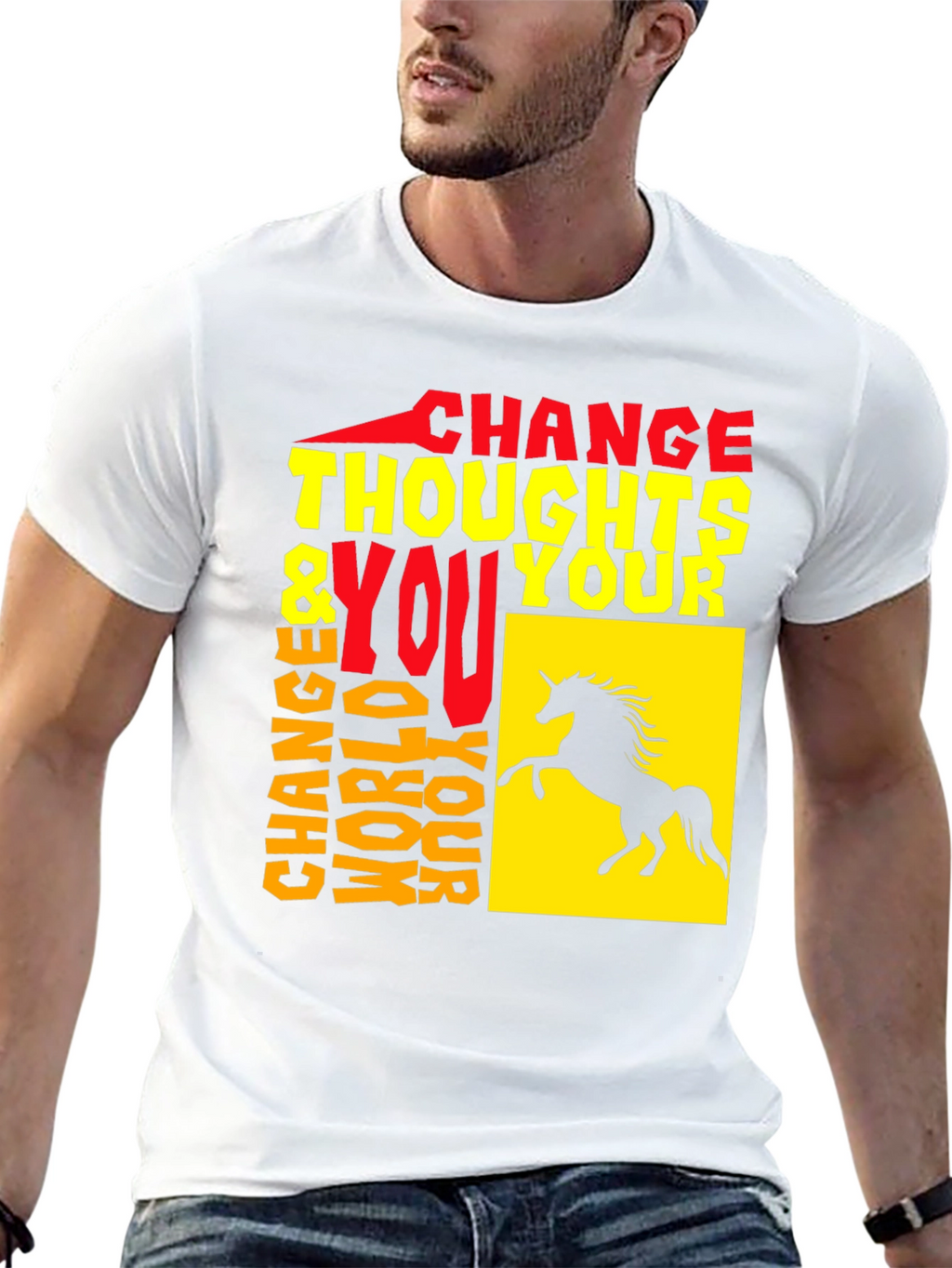 Change Thoughts Change World T-Shirt Black Unisex