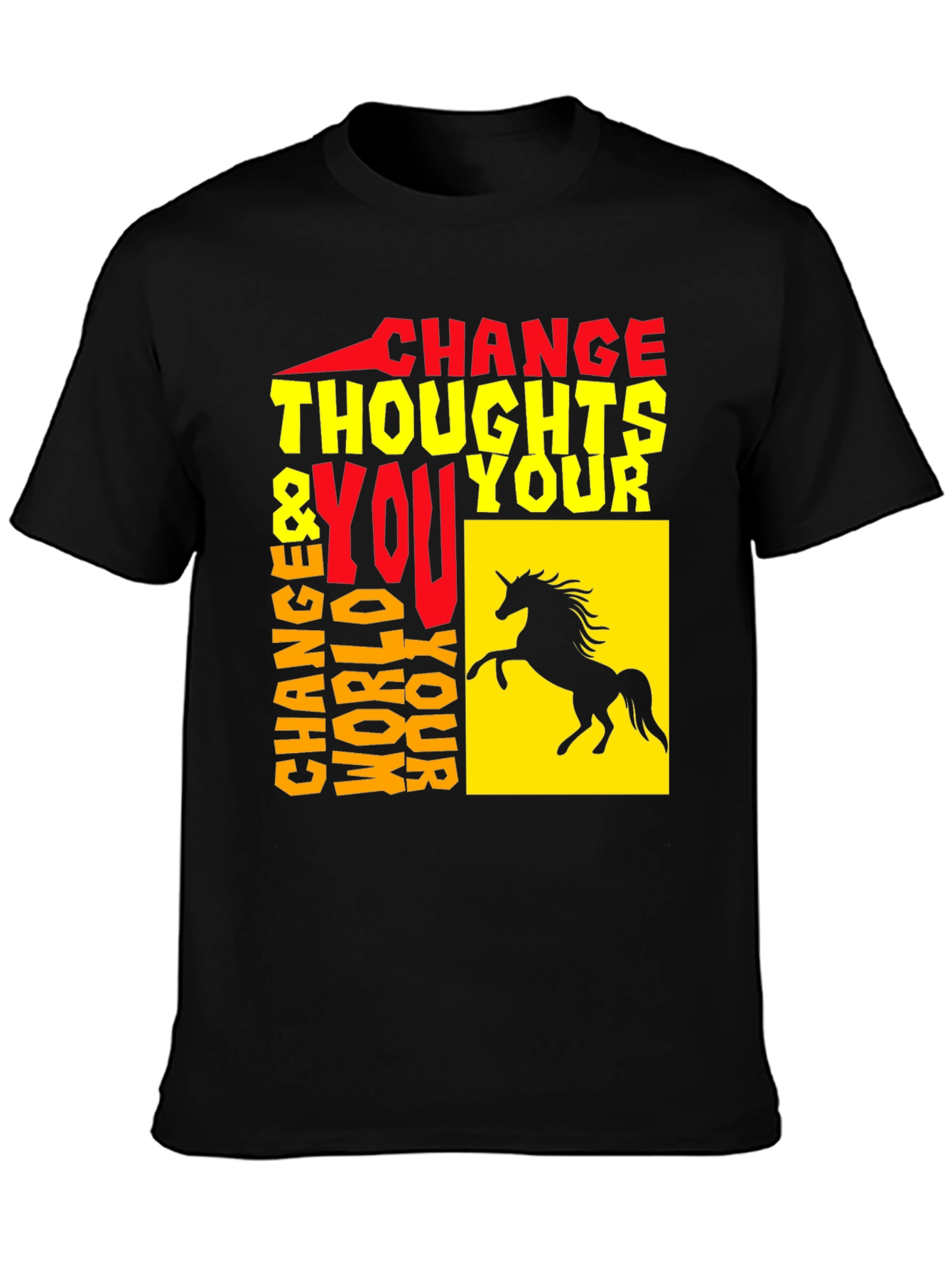 Change Thoughts Change World T-Shirt Black Unisex