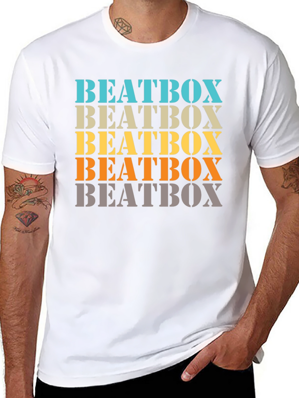 Retro Beatbox Graphic Tee - Trendy Music T-Shirt