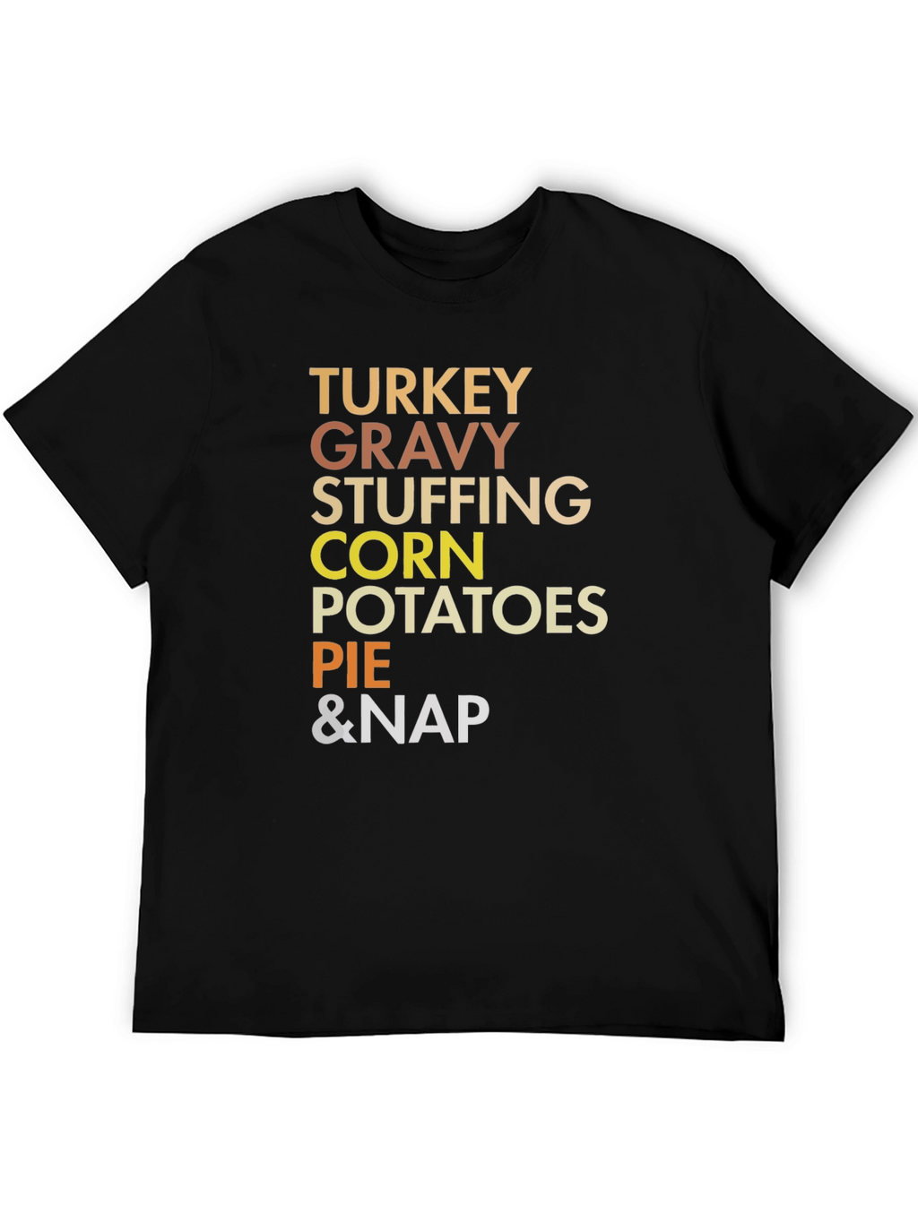 Thanksgiving Food List T-Shirt