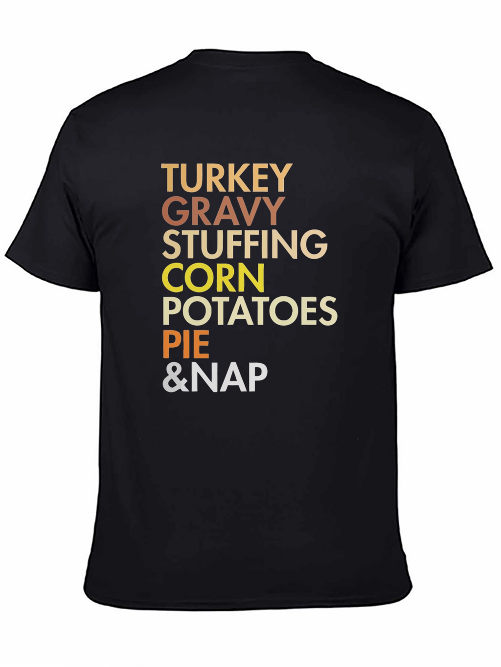 Thanksgiving Food List T-Shirt