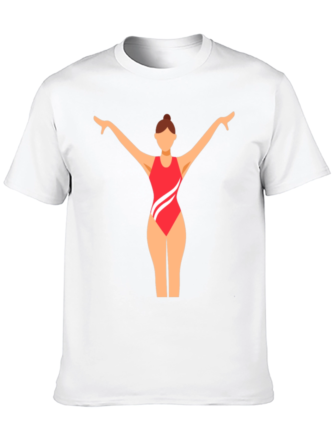 Black T-Shirt with Swimmer Graphic