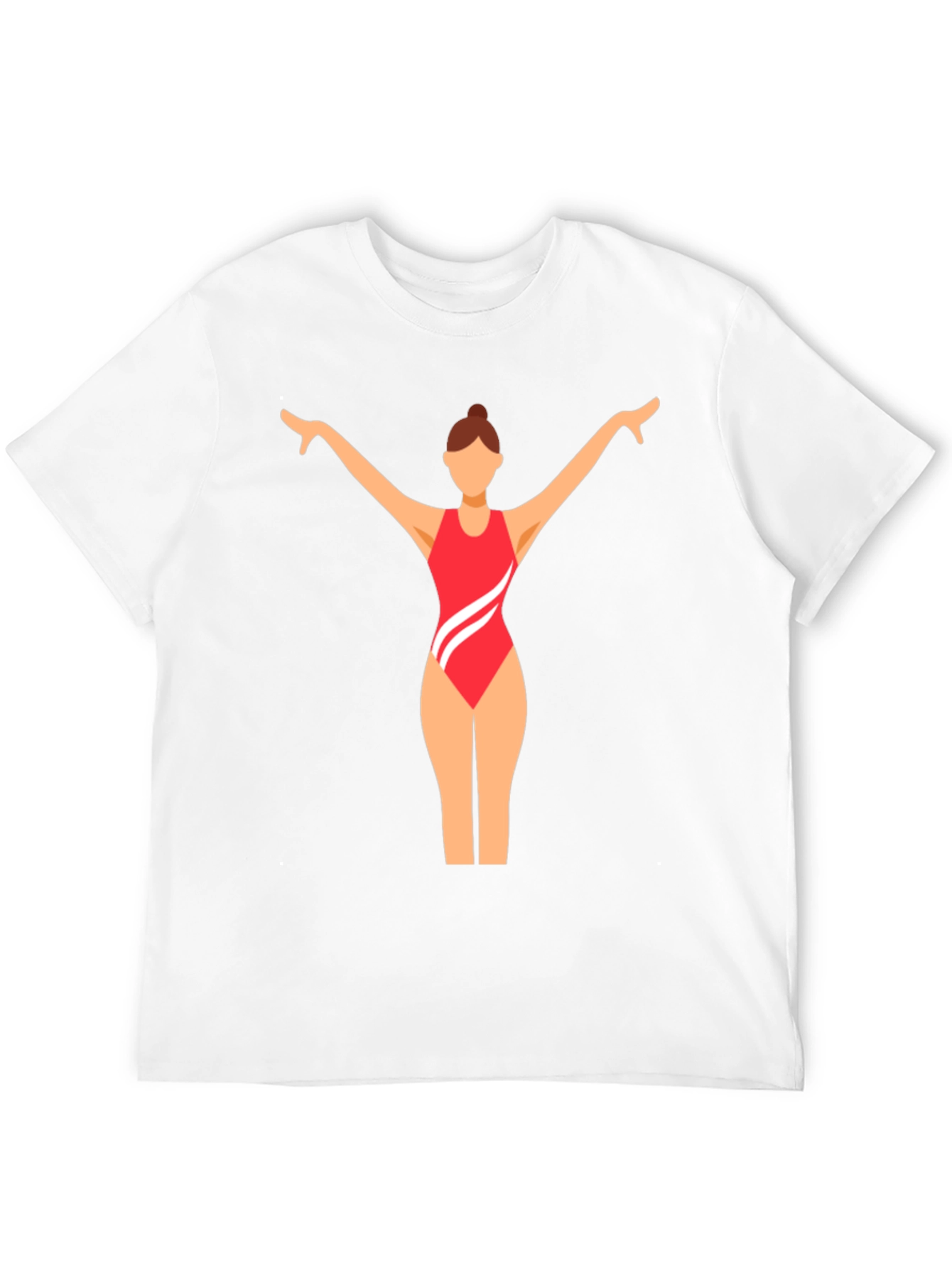 Black T-Shirt with Swimmer Graphic