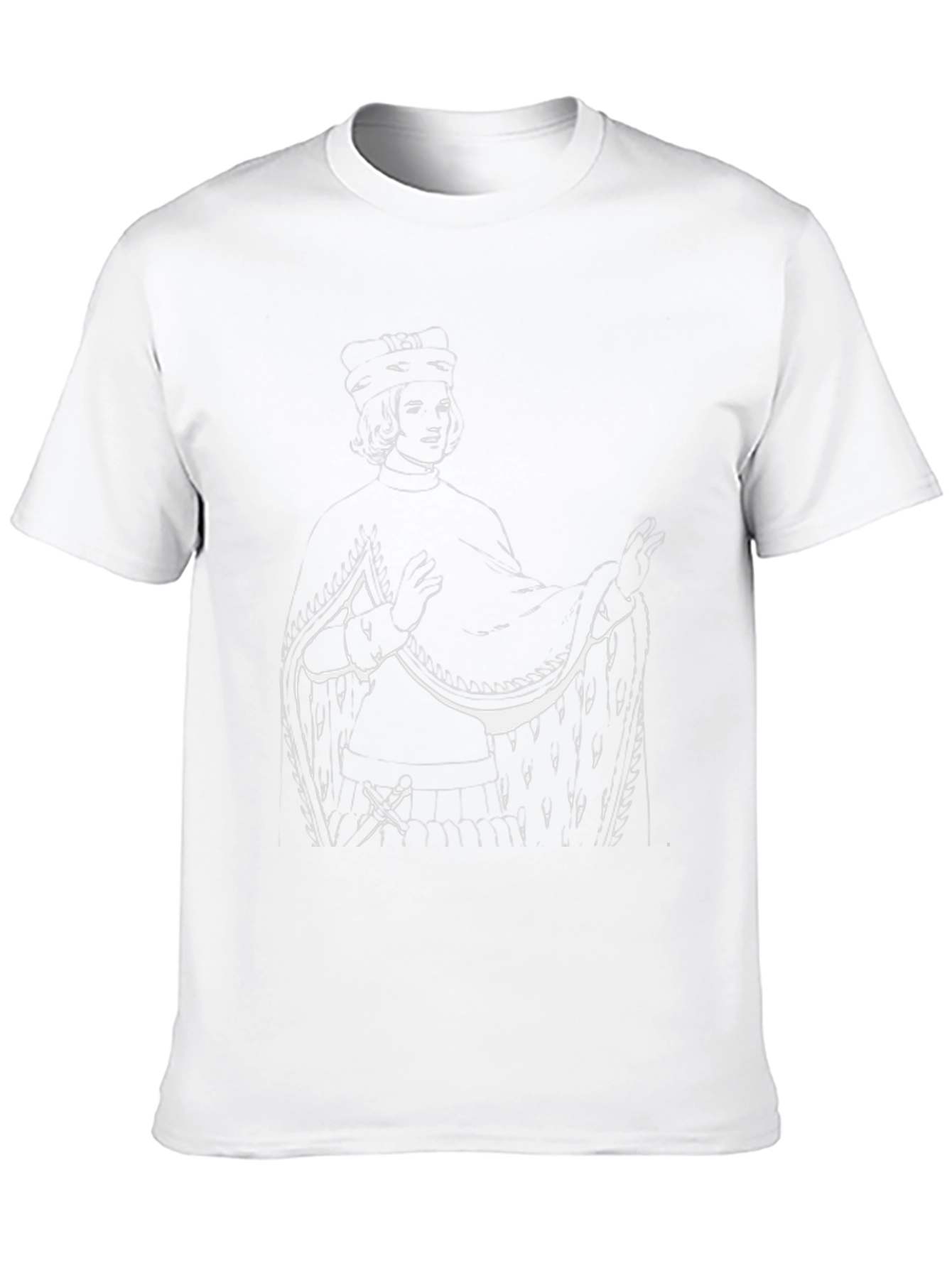 Stylized Portrait Graphic Black T-Shirt