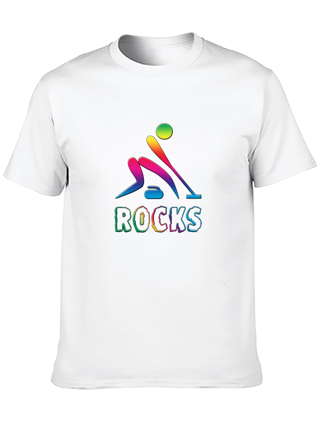 Rainbow Curling Rocks T-Shirt