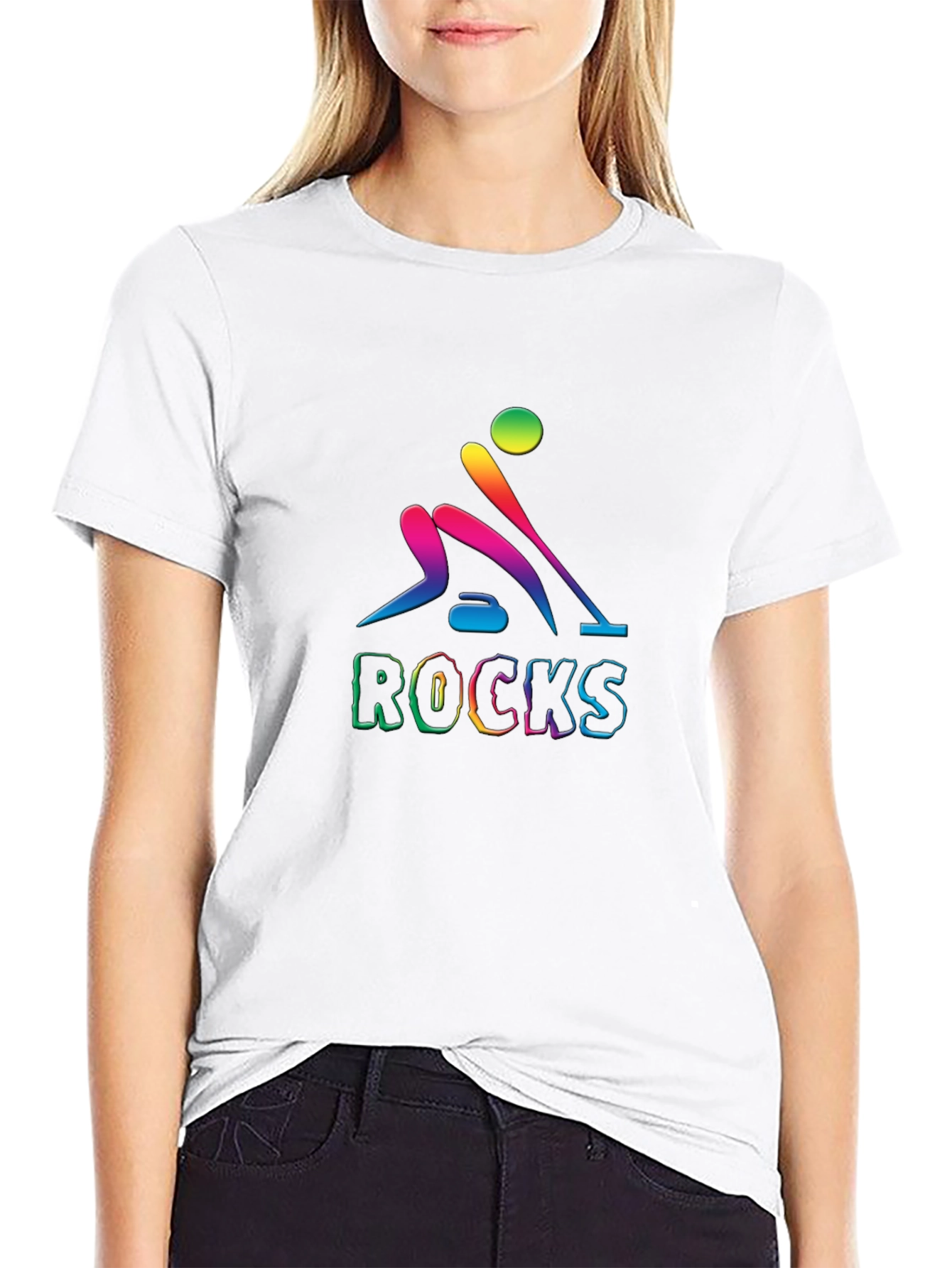 Rainbow Curling Rocks T-Shirt
