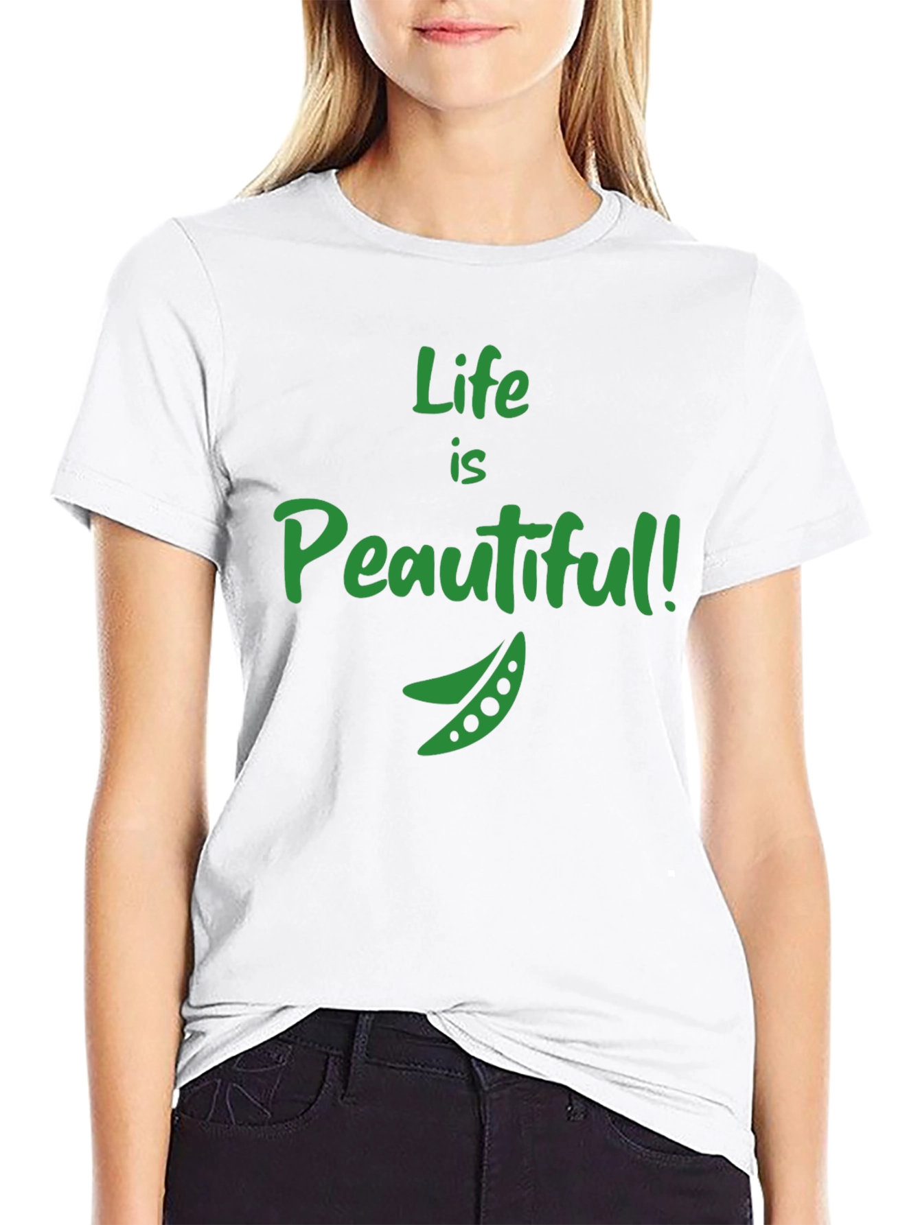 Life is Peautiful T-Shirt - Funny Vegan Tee
