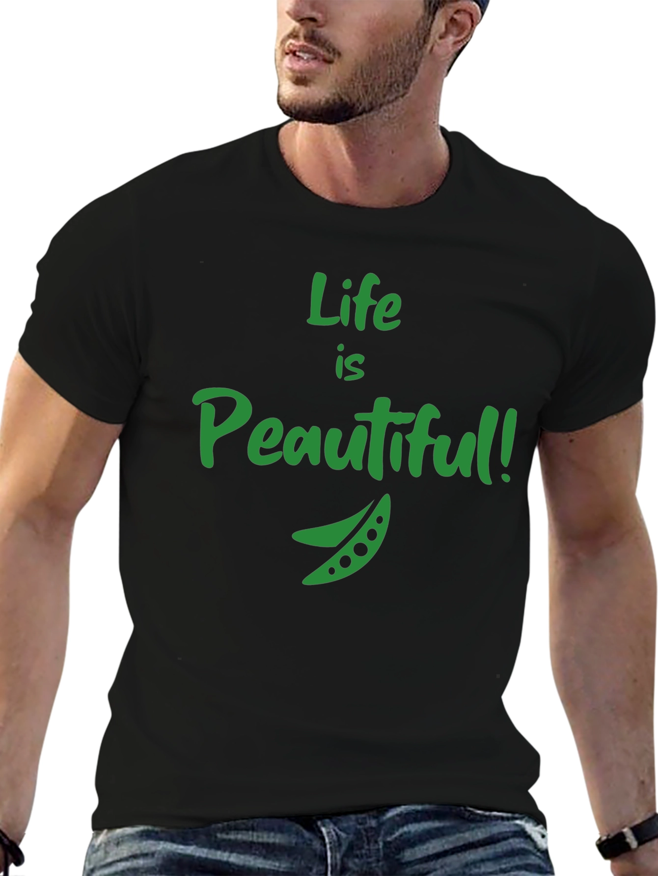 Life is Peautiful T-Shirt - Funny Vegan Tee