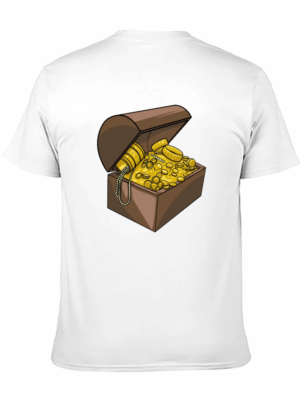 Treasure Chest Graphic Tee - Black Cotton Casual Shirt