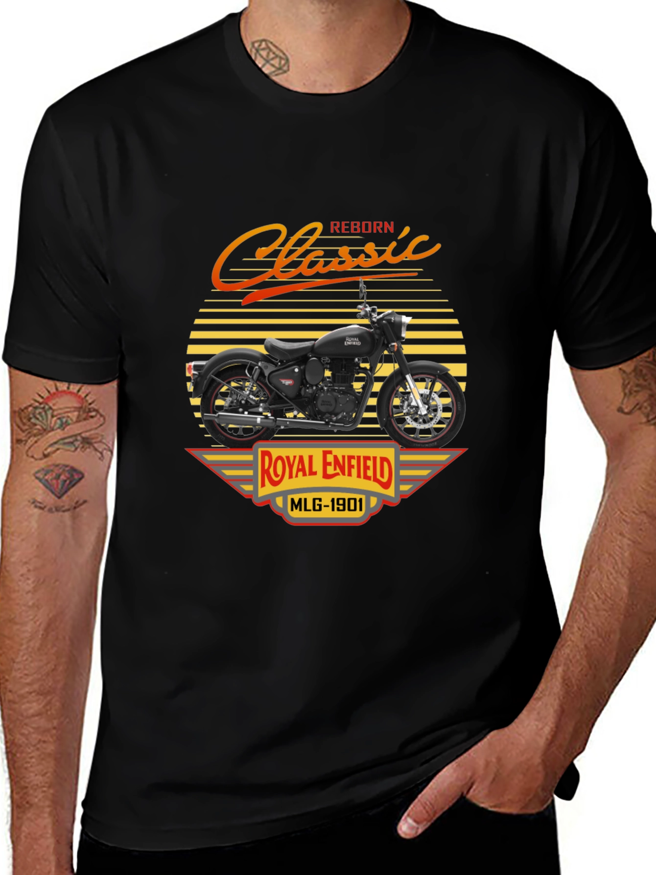 Royal Enfield Classic Reborn Black T-Shirt