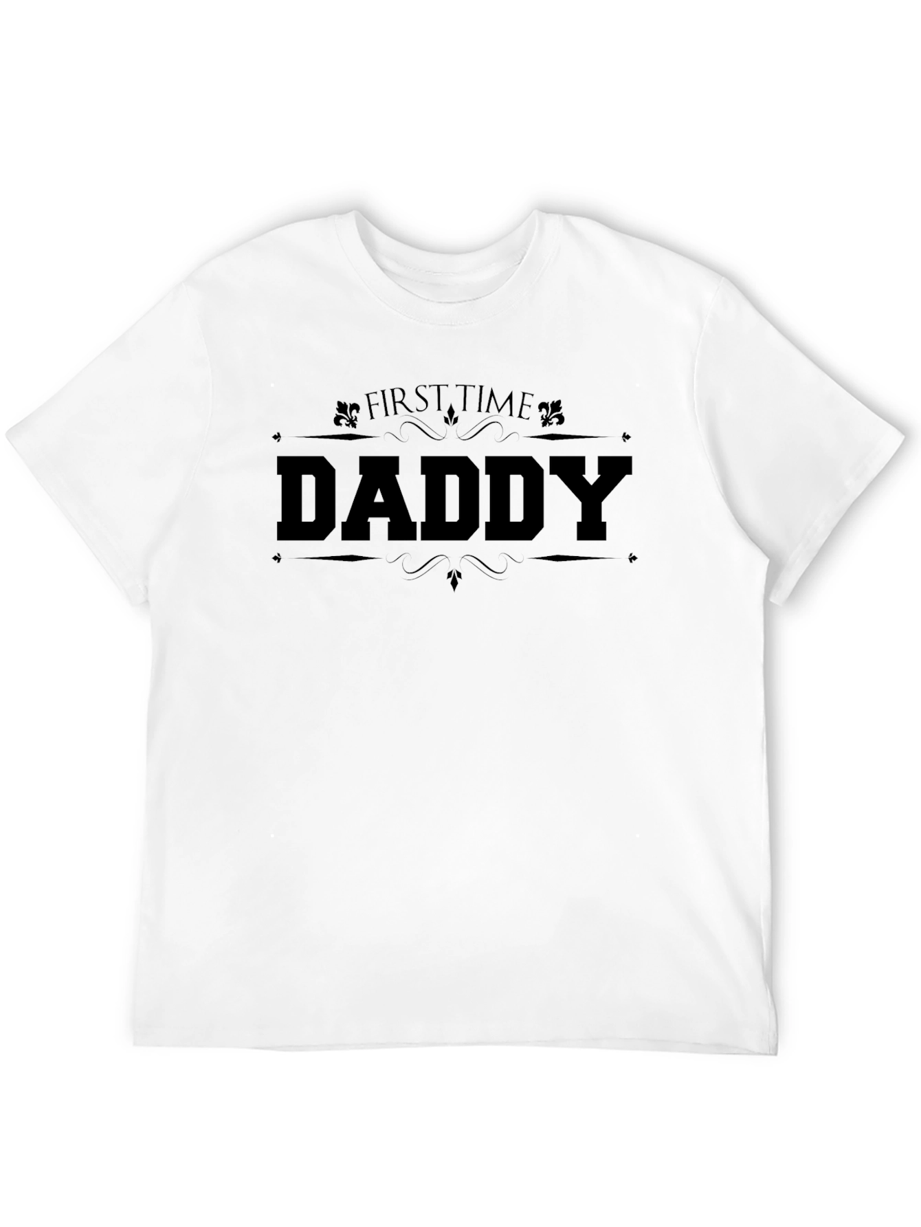 First Time Daddy Black Graphic T-Shirt