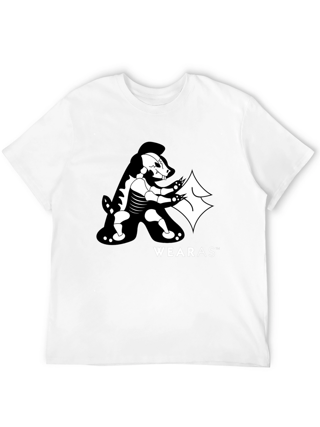 Wearas Skeleton Badger Black T-Shirt