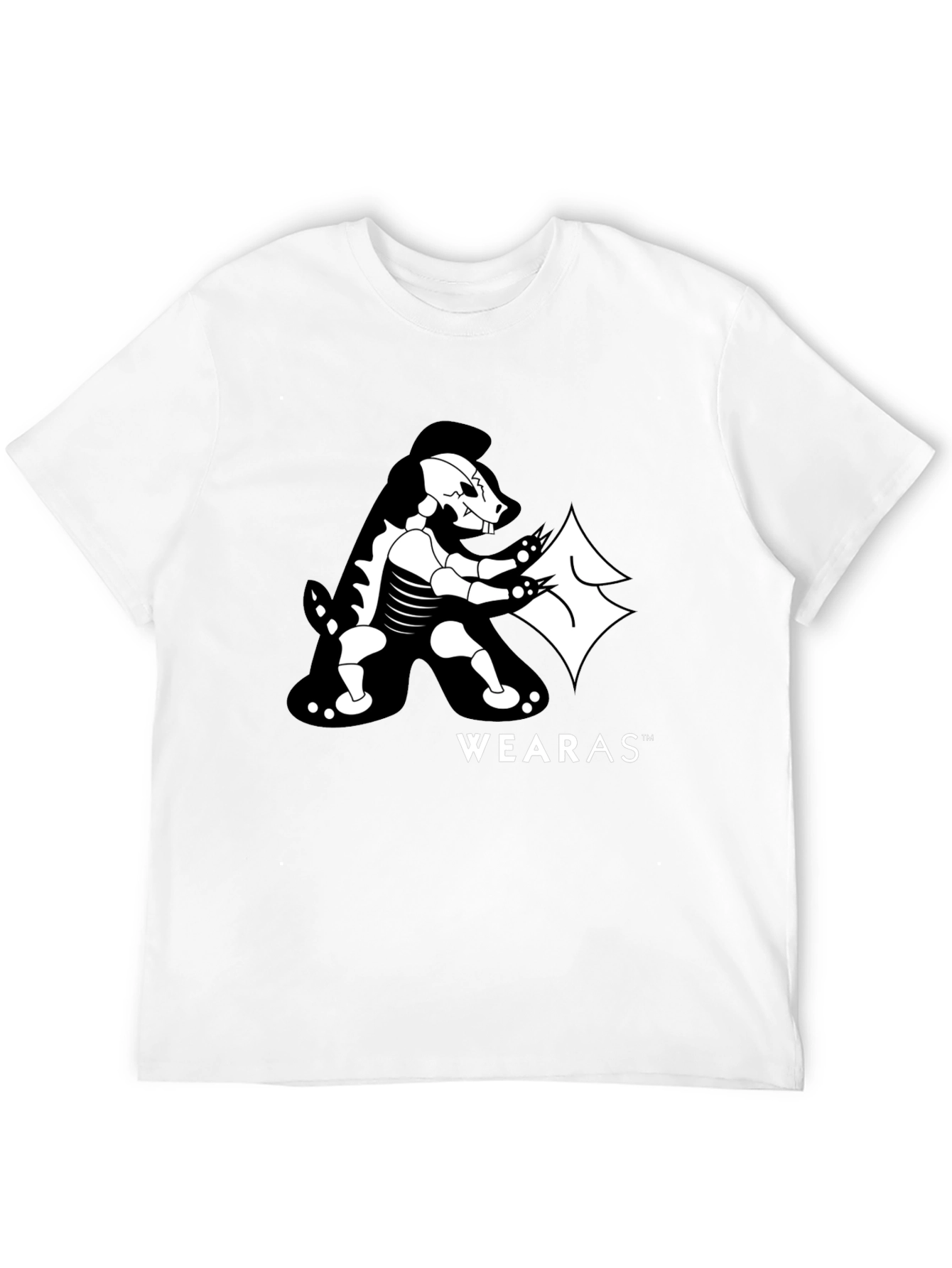 Wearas Skeleton Badger Black T-Shirt