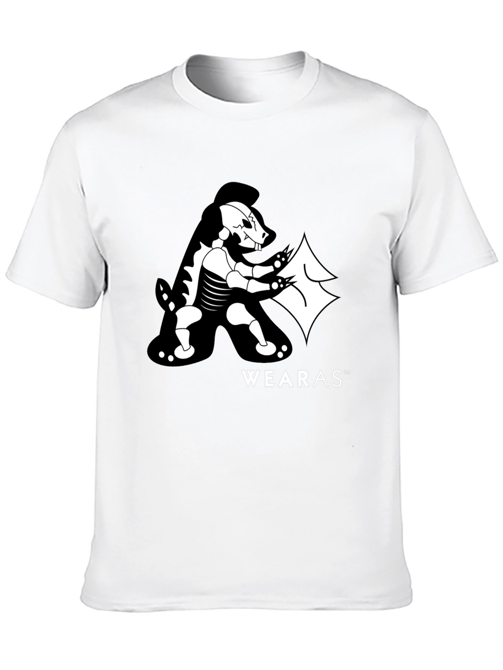 Wearas Skeleton Badger Black T-Shirt