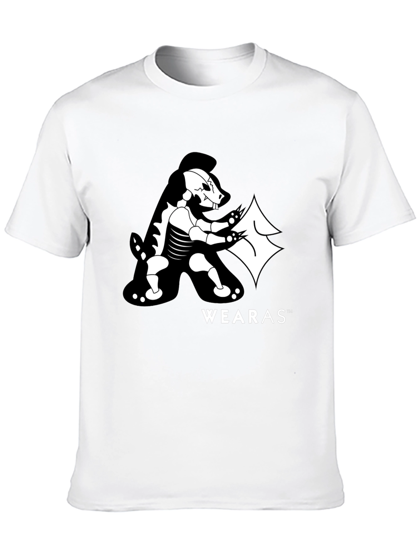 Wearas Skeleton Badger Black T-Shirt
