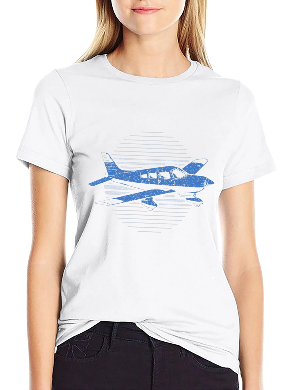 Airplane Graphic Tee - Black Aviation T-Shirt