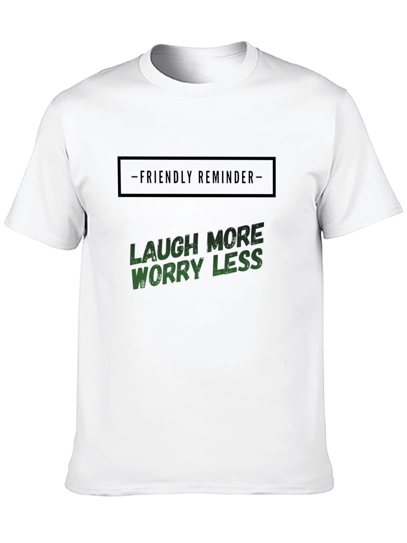 Laugh More Worry Less Graphic T-Shirt