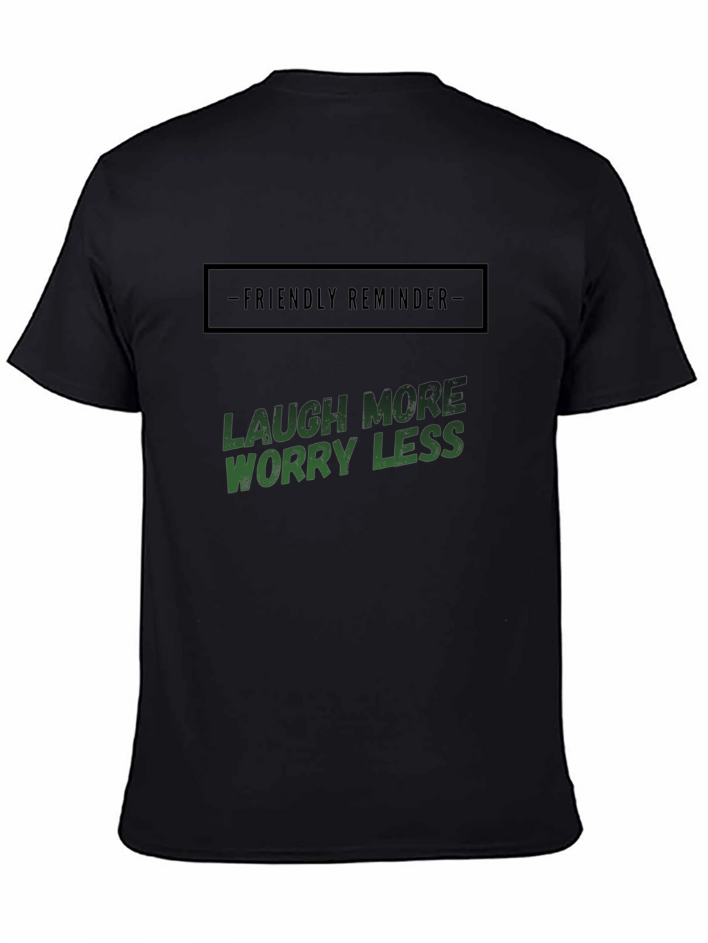 Laugh More Worry Less Graphic T-Shirt
