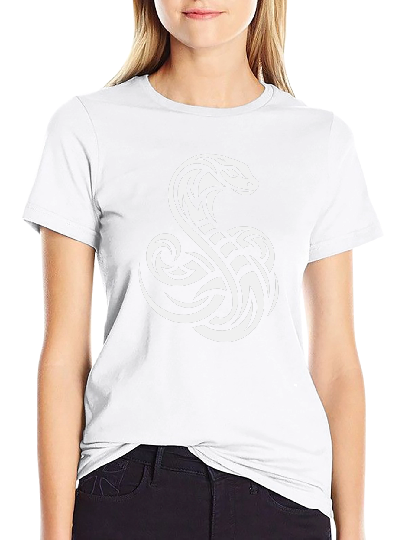 Black T-Shirt with Cobra Graphic