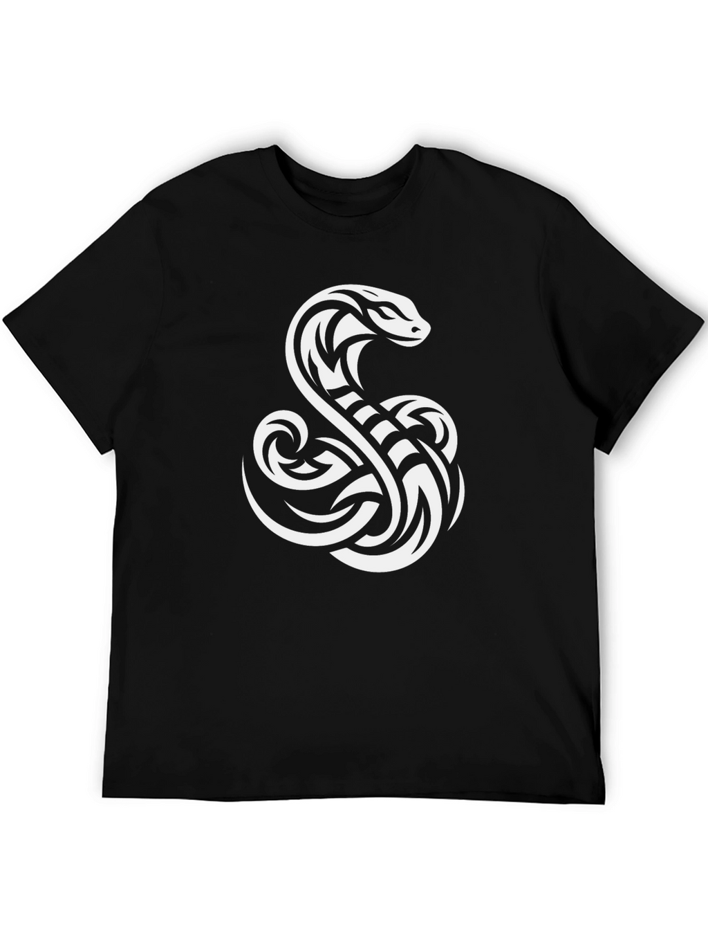 Black T-Shirt with Cobra Graphic