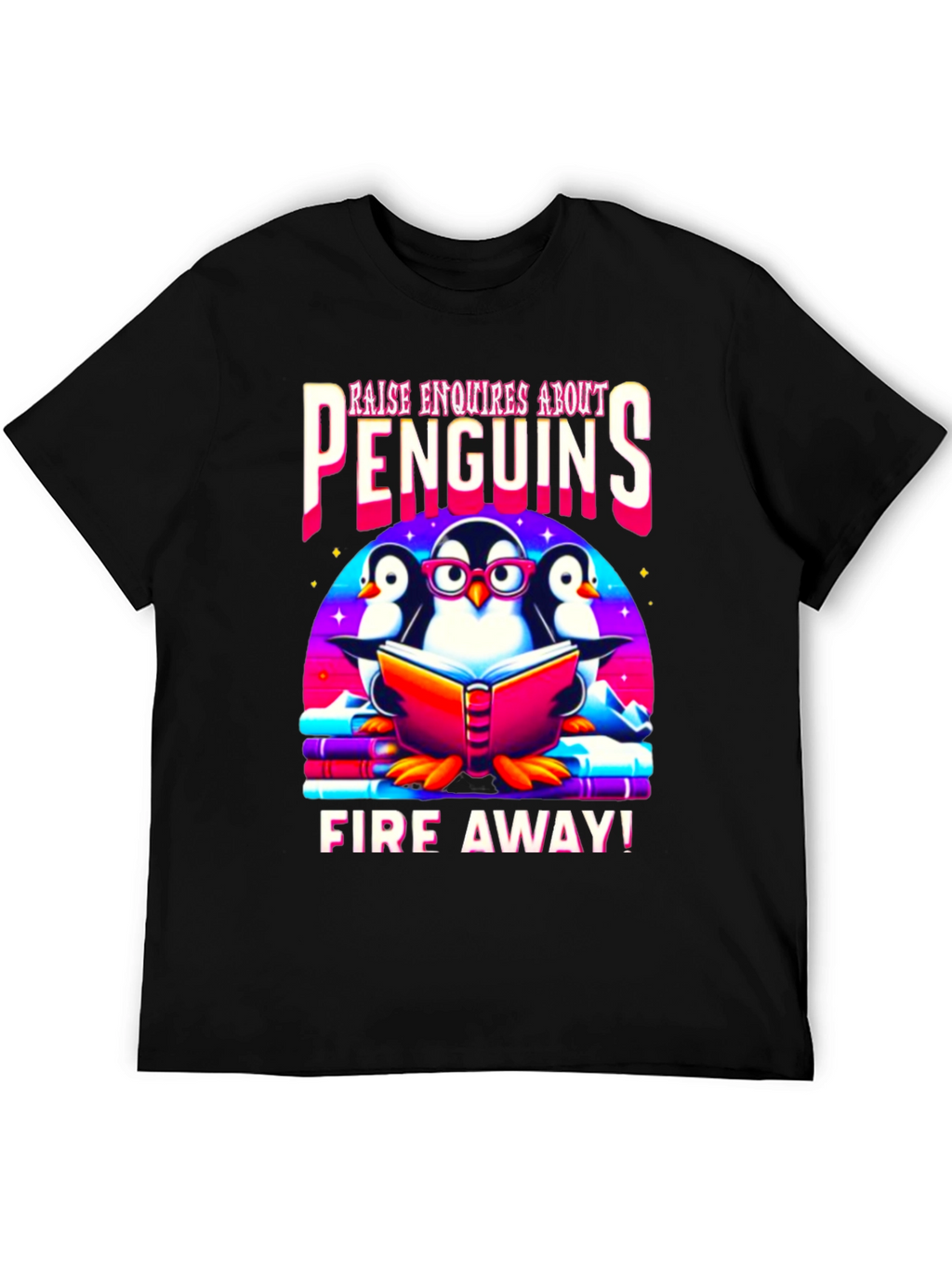 Penguins Reading Book T-Shirt