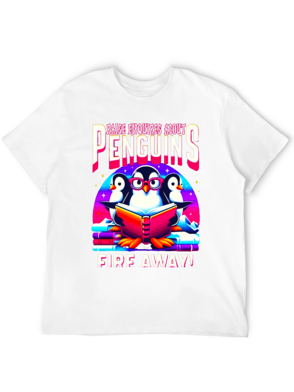 Penguins Reading Book T-Shirt