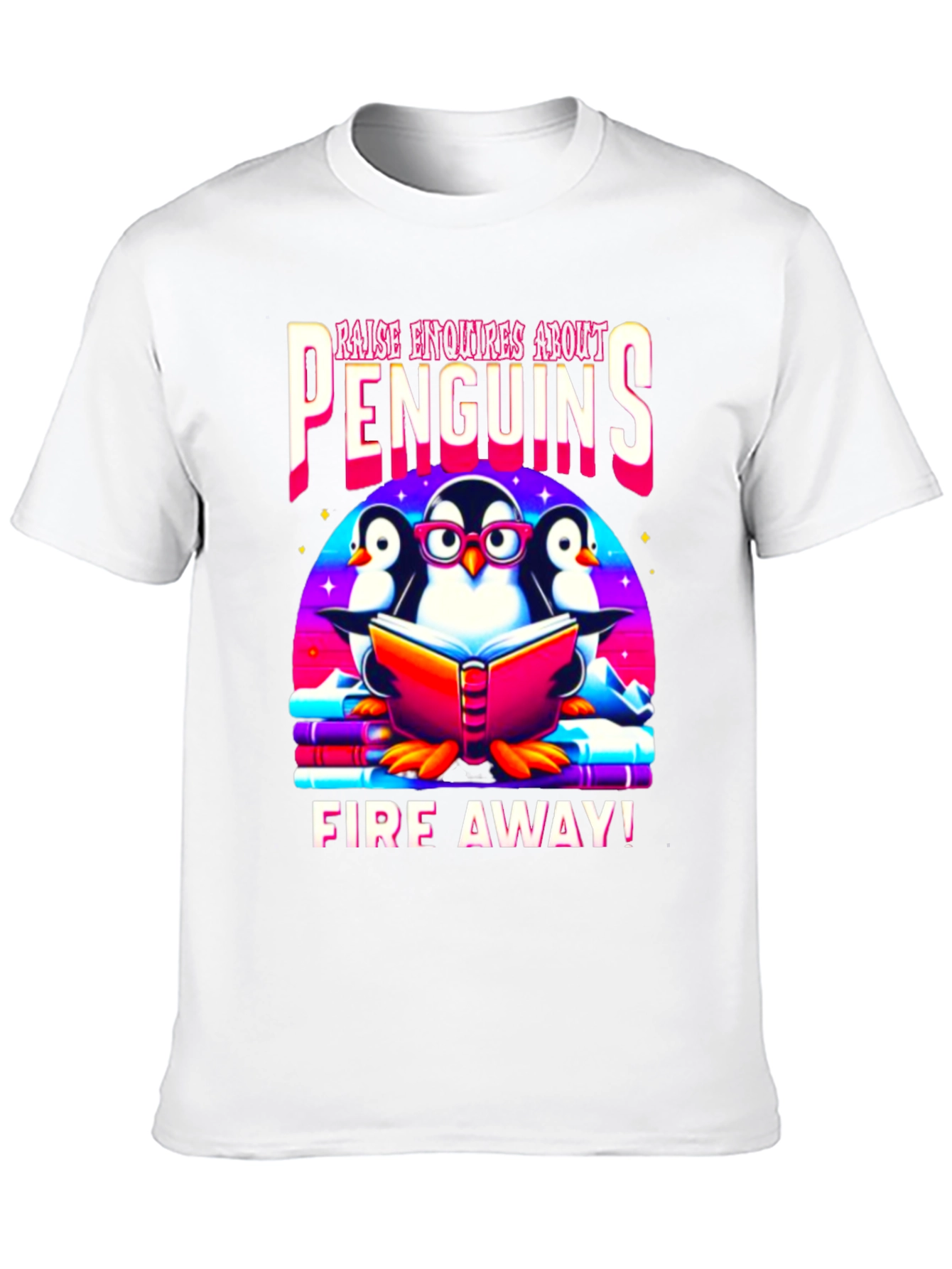 Penguins Reading Book T-Shirt