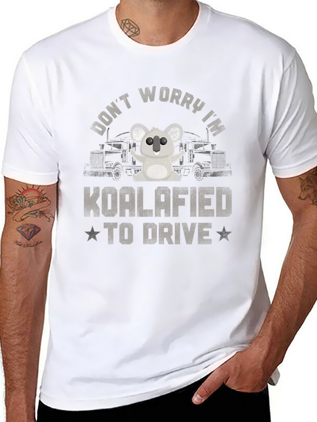 Koalafied to Drive T-Shirt - Funny Koala Trucker Tee