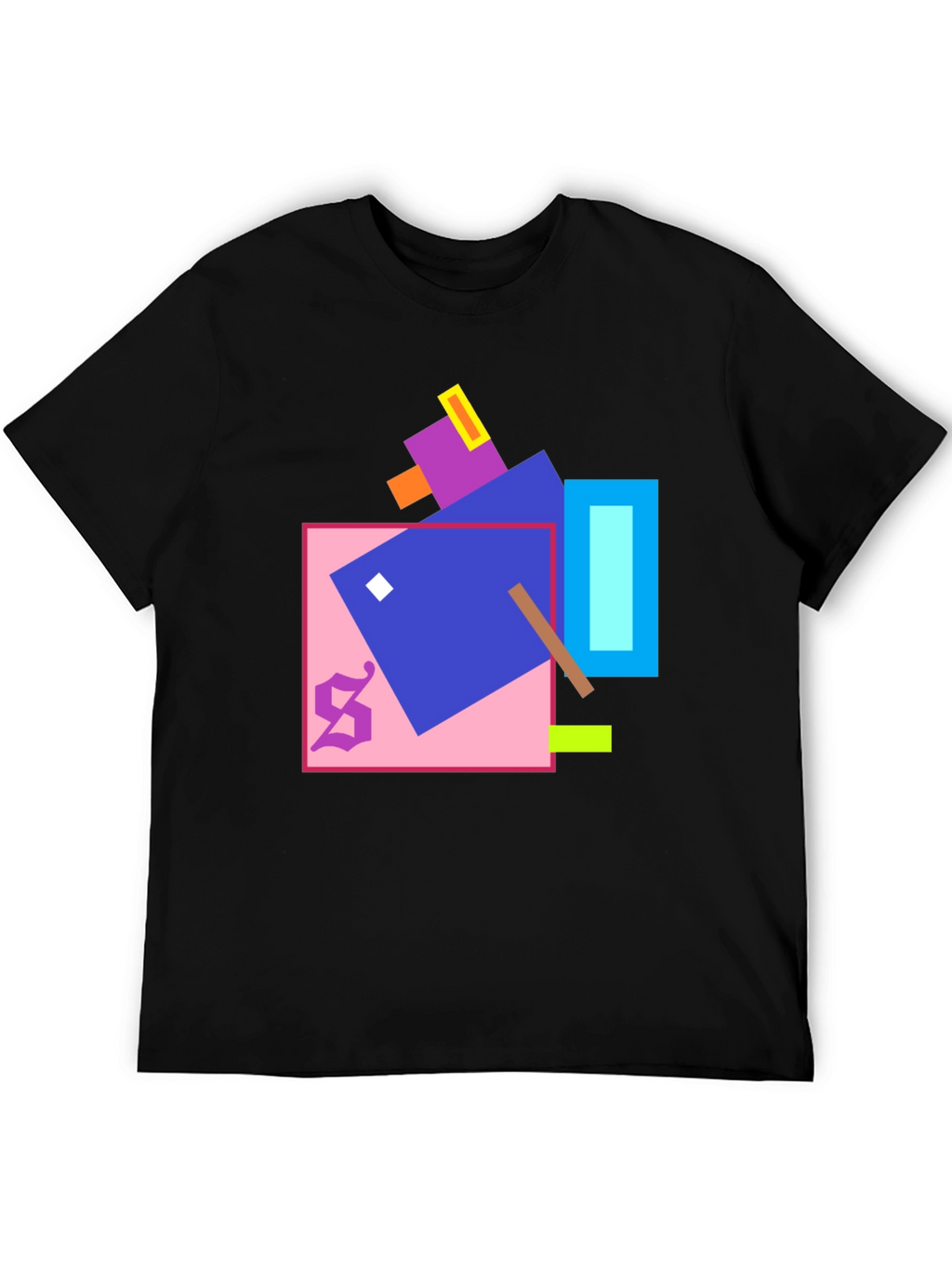 Geometric Art Black T-Shirt