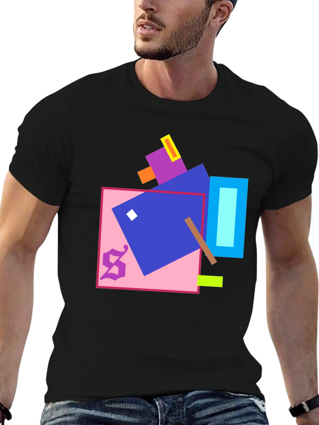 Geometric Art Black T-Shirt