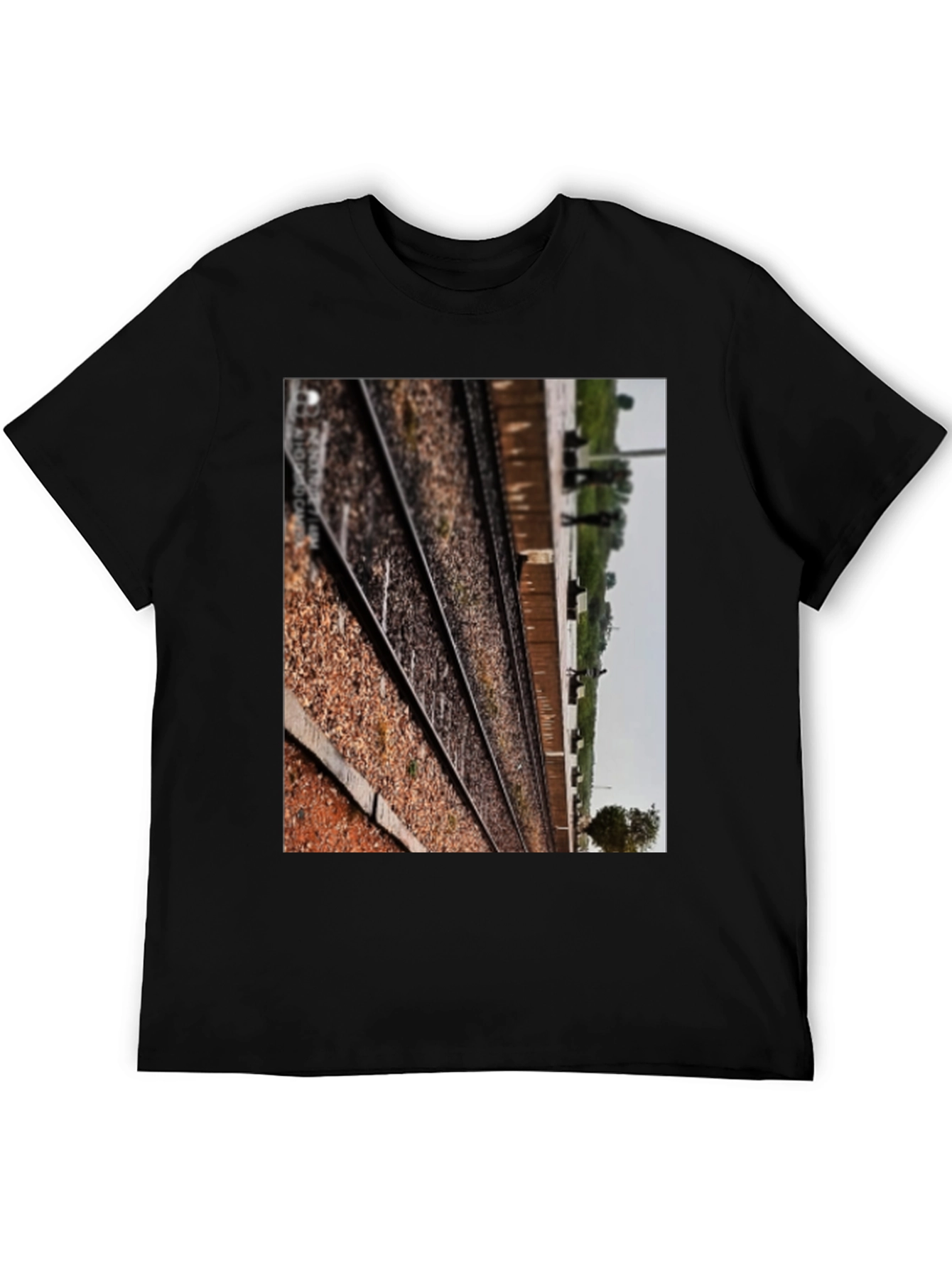 Railway Tracks Graphic Tee - Train Lover Shirt