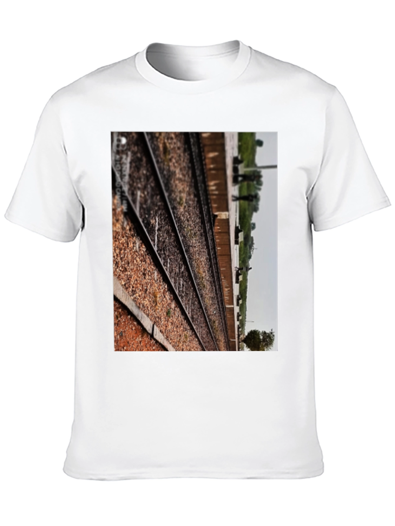 Railway Tracks Graphic Tee - Train Lover Shirt