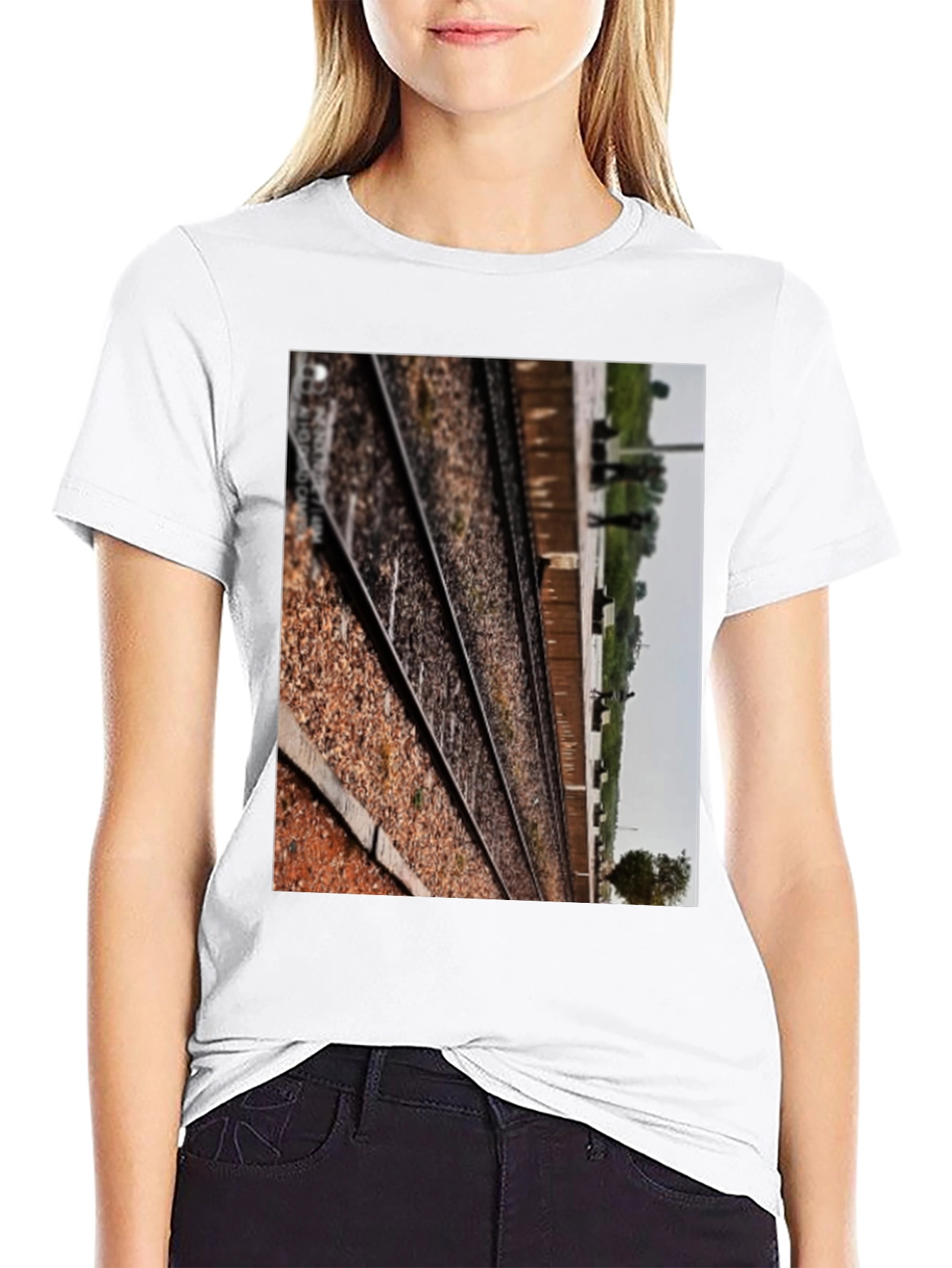 Railway Tracks Graphic Tee - Train Lover Shirt