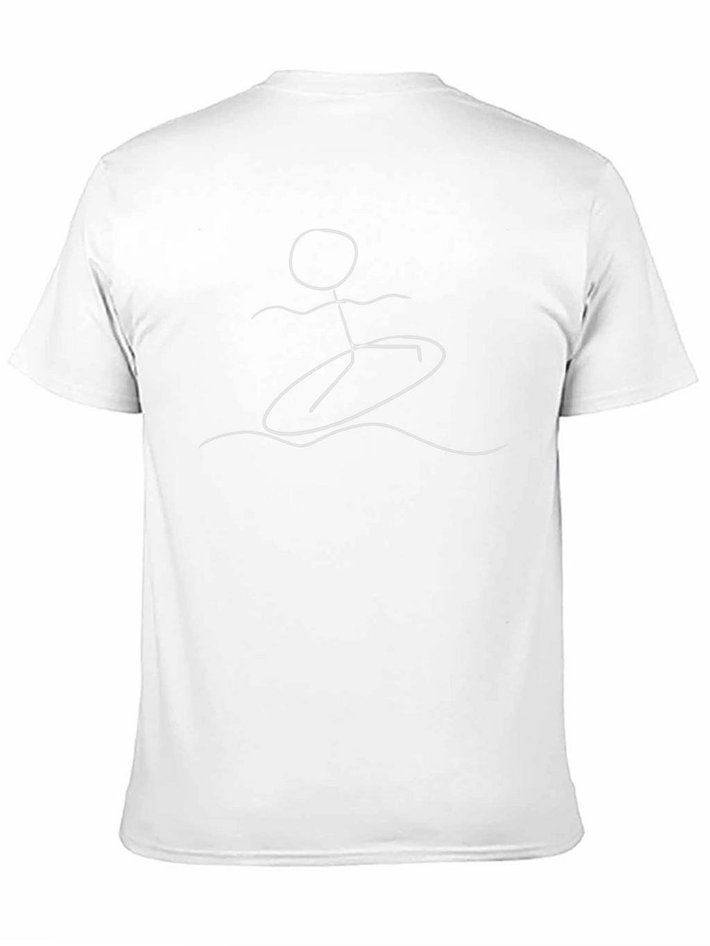 Stick Figure Surfing T-Shirt - Black