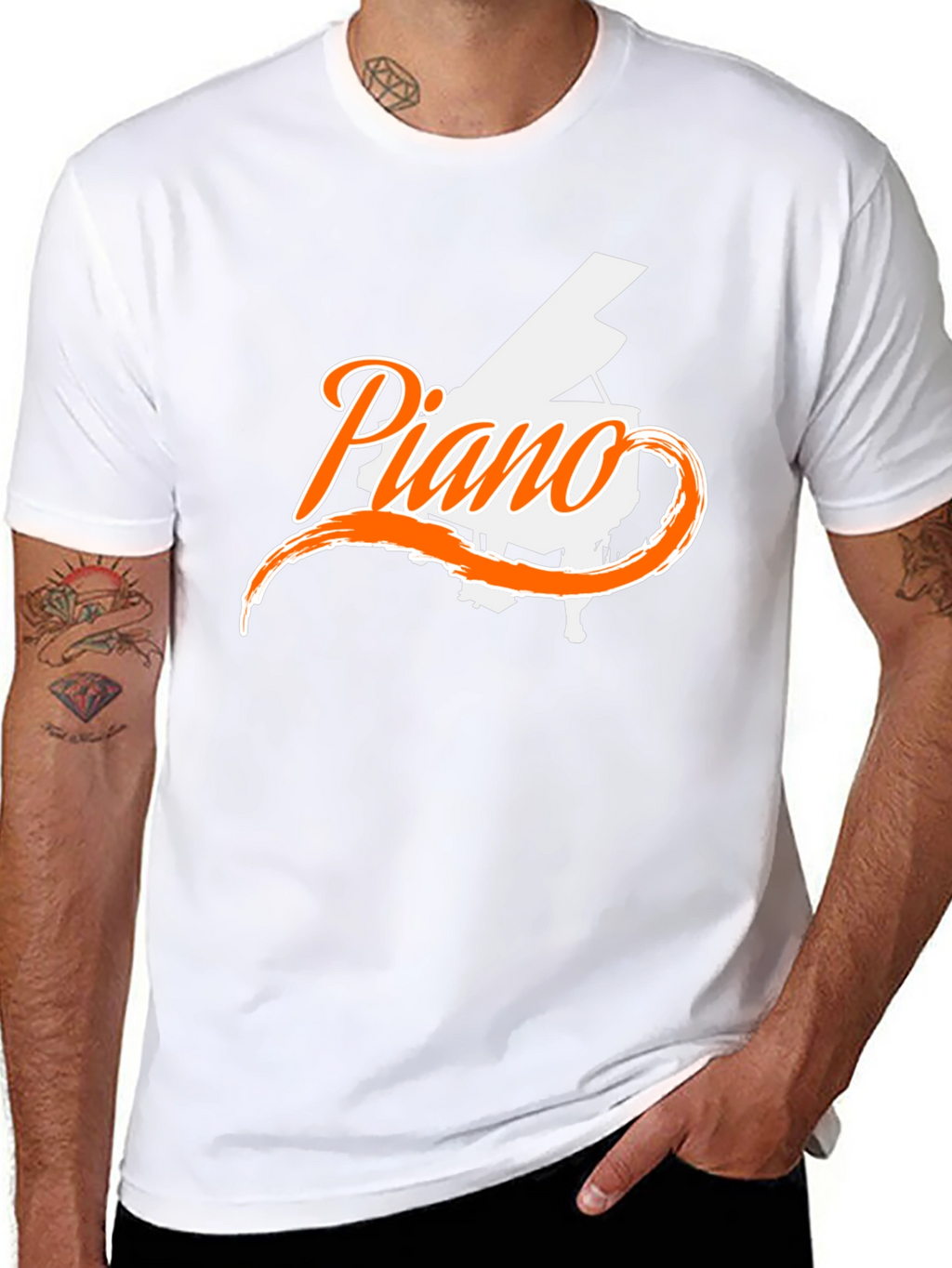 Piano Graphic Black T-Shirt