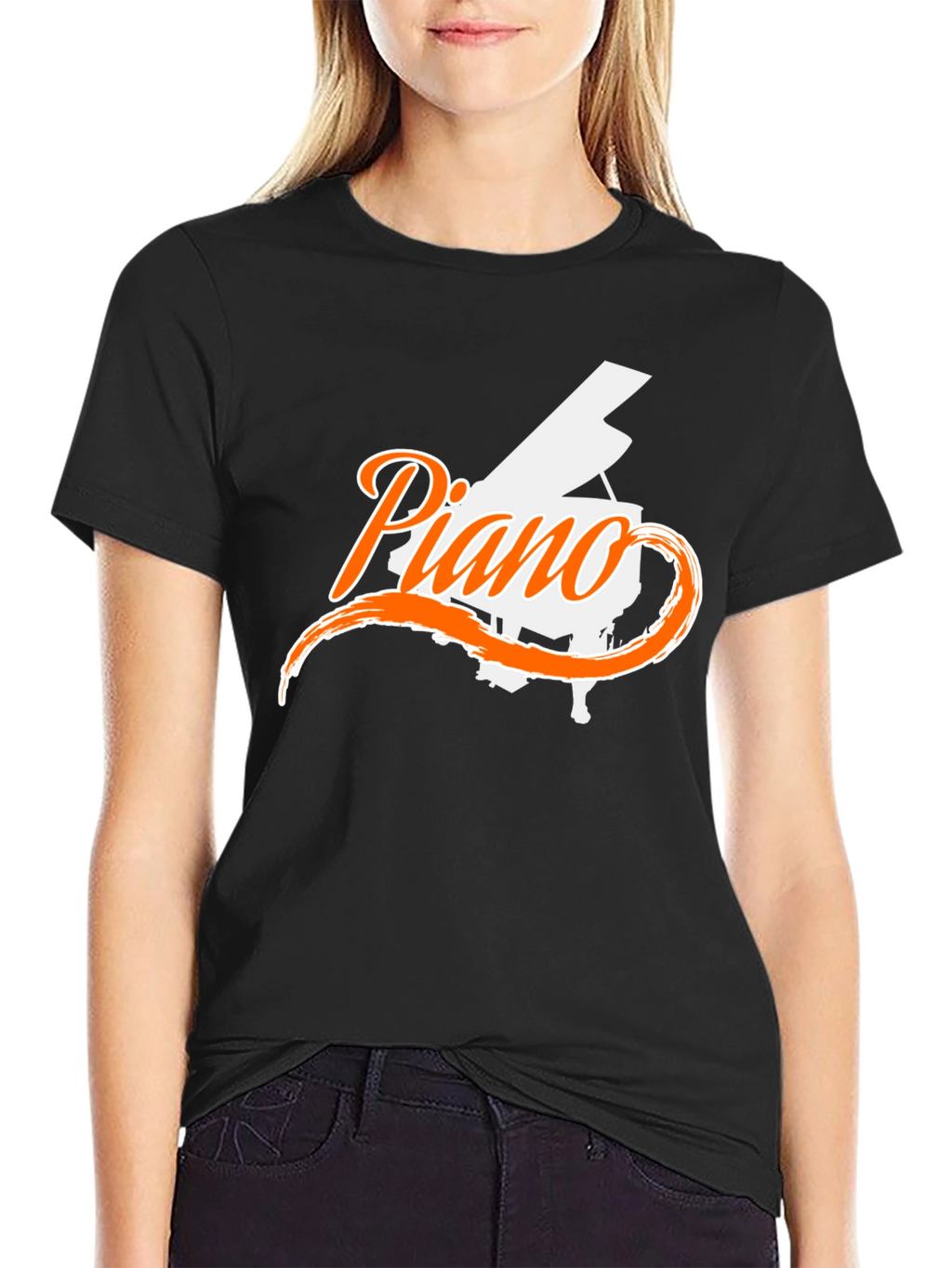 Piano Graphic Black T-Shirt
