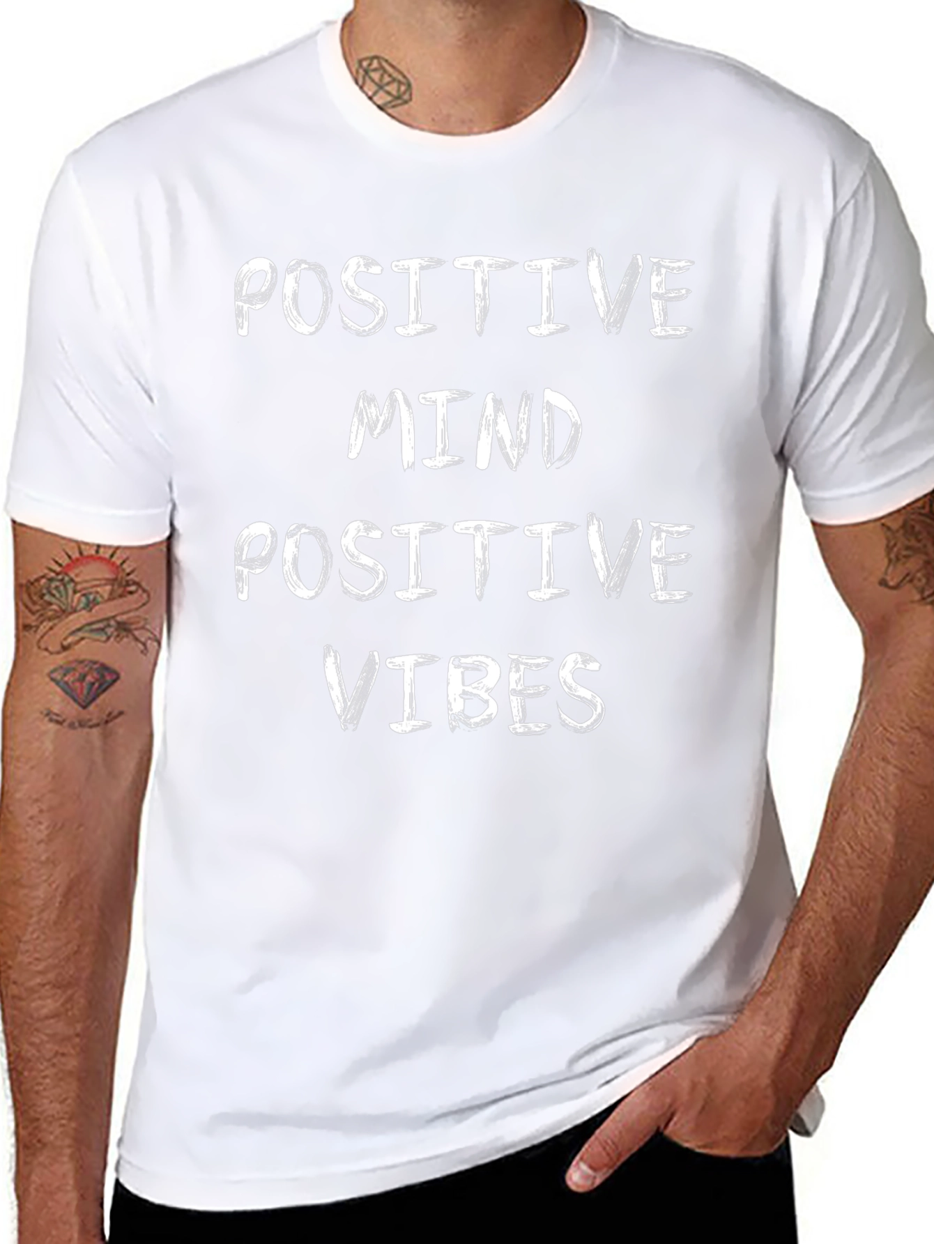 Positive Mind Positive Vibes Black T-Shirt