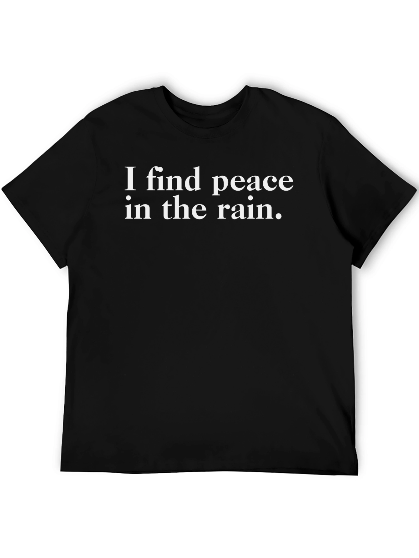 Peace in Rain Black T-Shirt