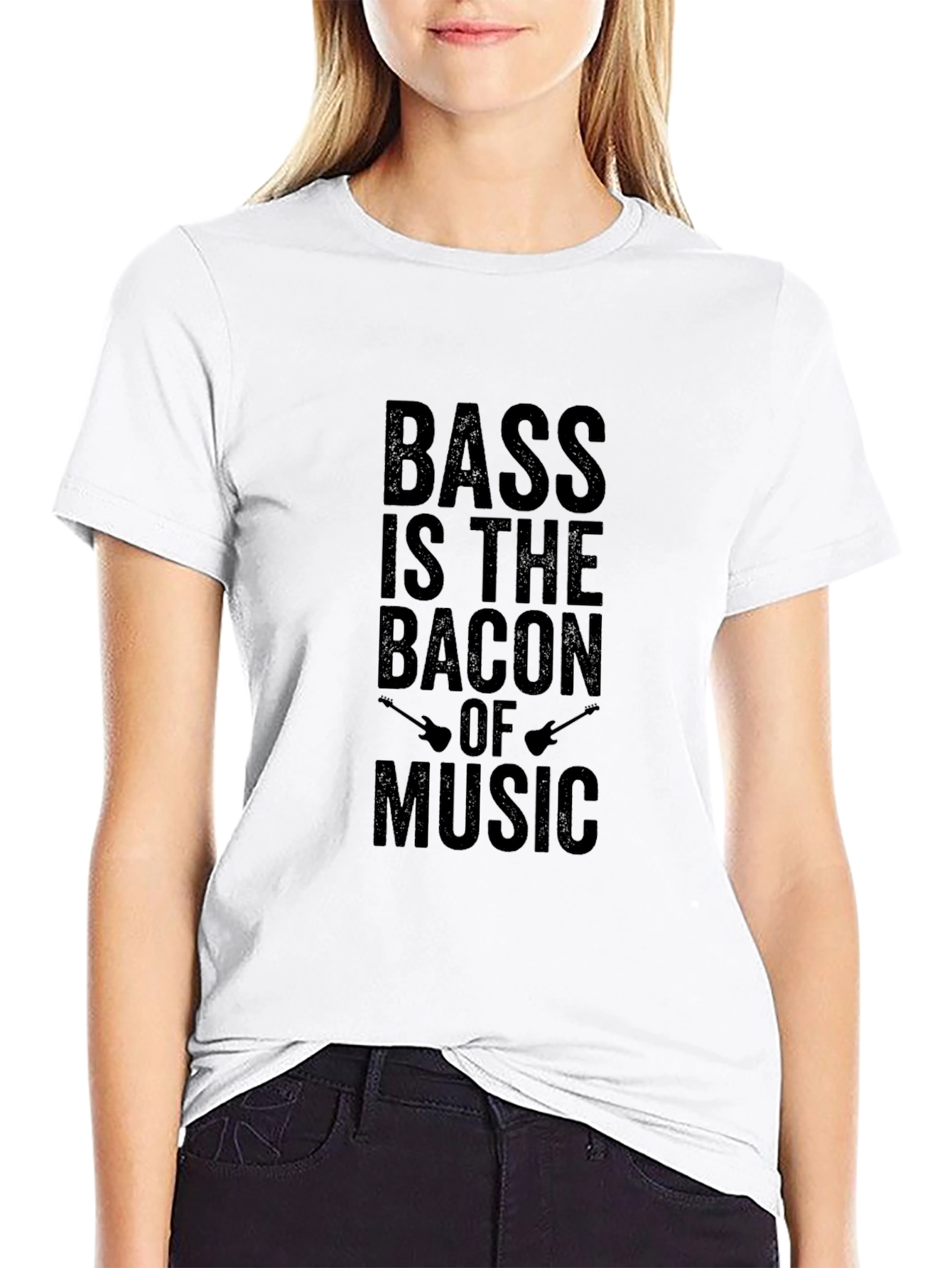 Bass is the Bacon of Music Black T-Shirt