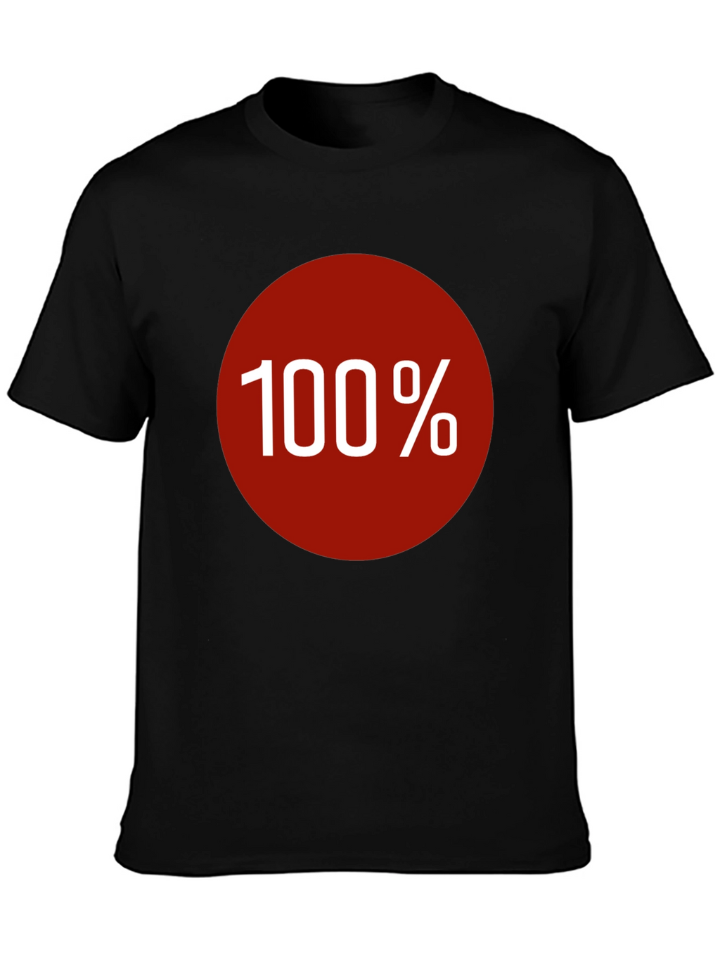 100% Graphic Tee - Bold Red Circle Design