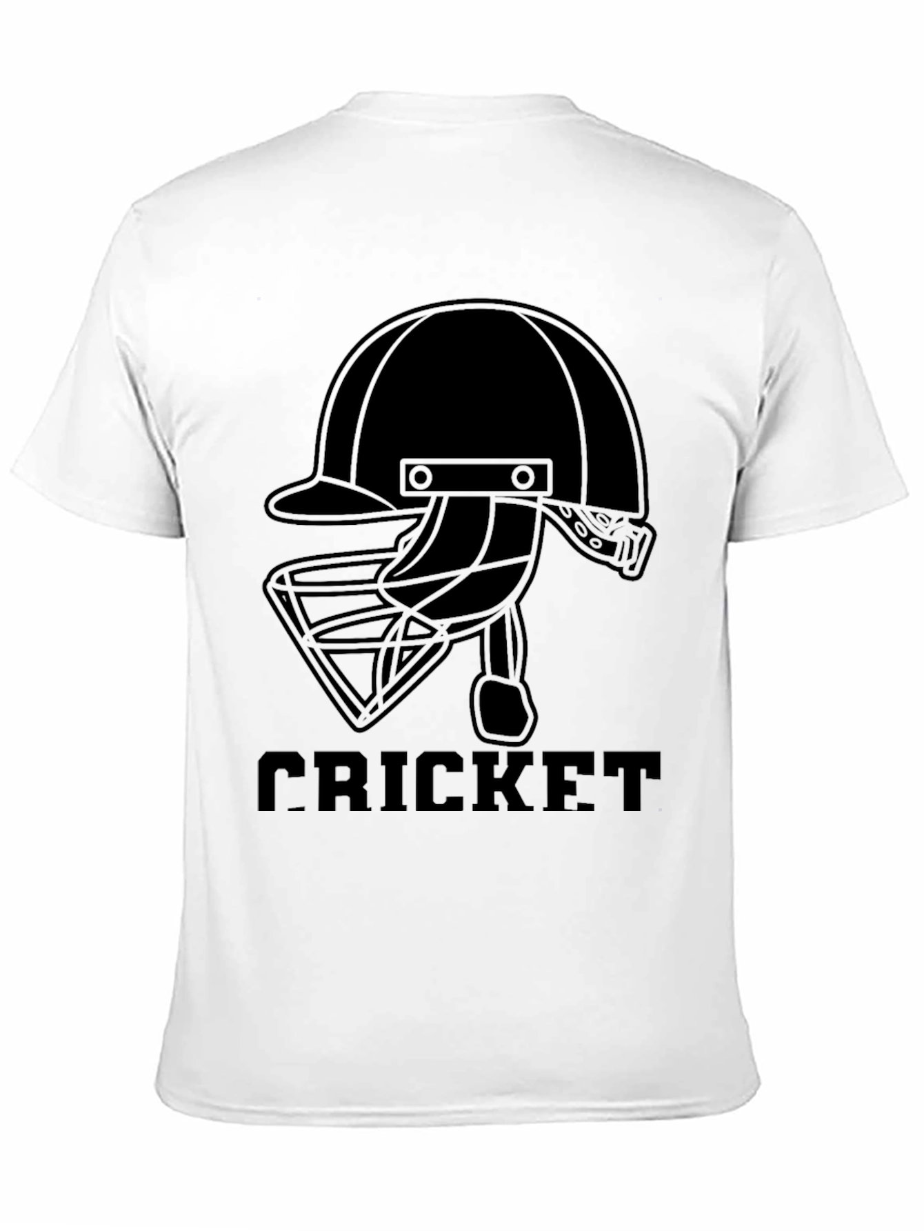 Cricket Helmet Graphic Tee - Black