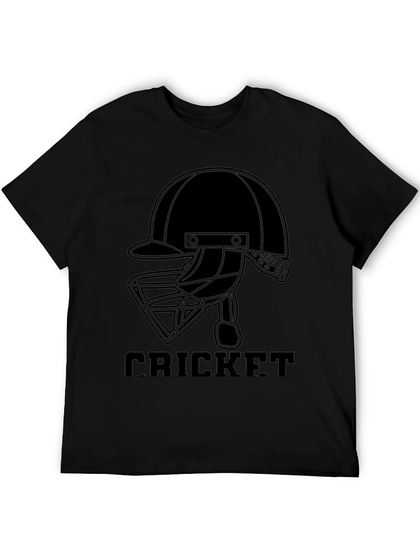 Cricket Helmet Graphic Tee - Black