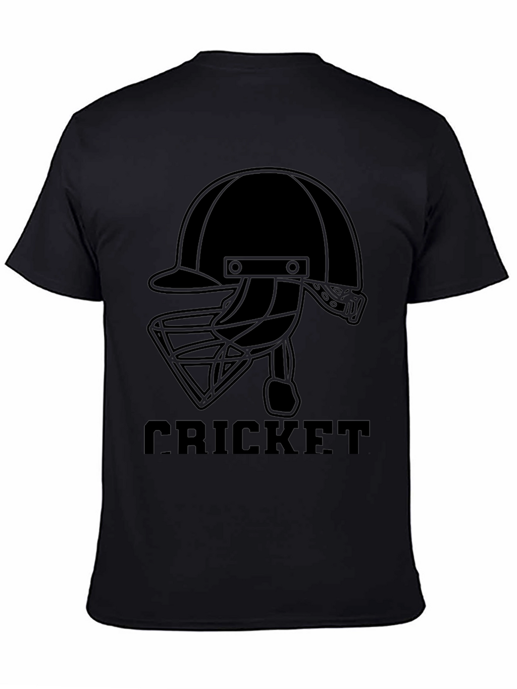 Cricket Helmet Graphic Tee - Black