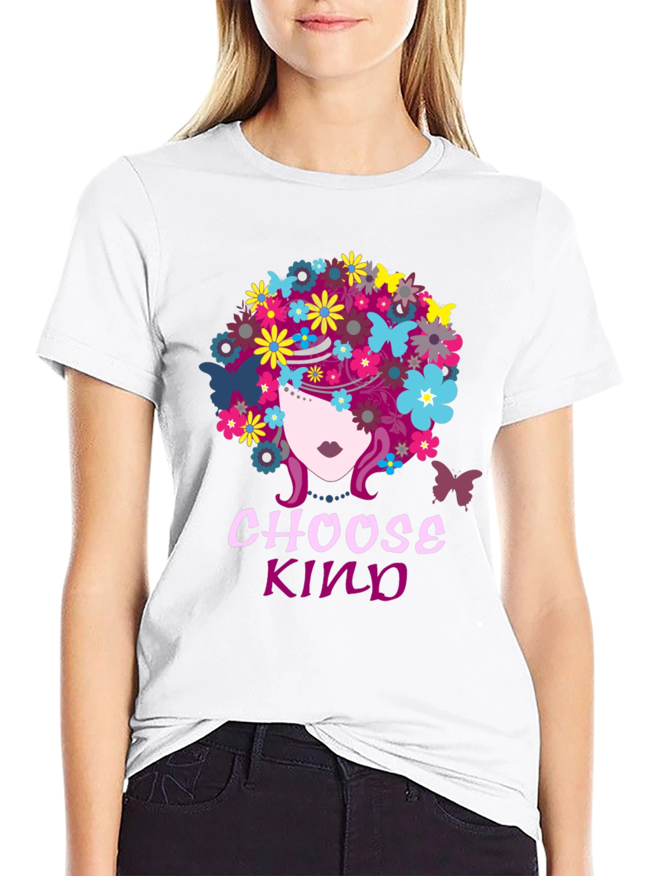 Choose Kind Floral T-Shirt - Inspiring Graphic Tee