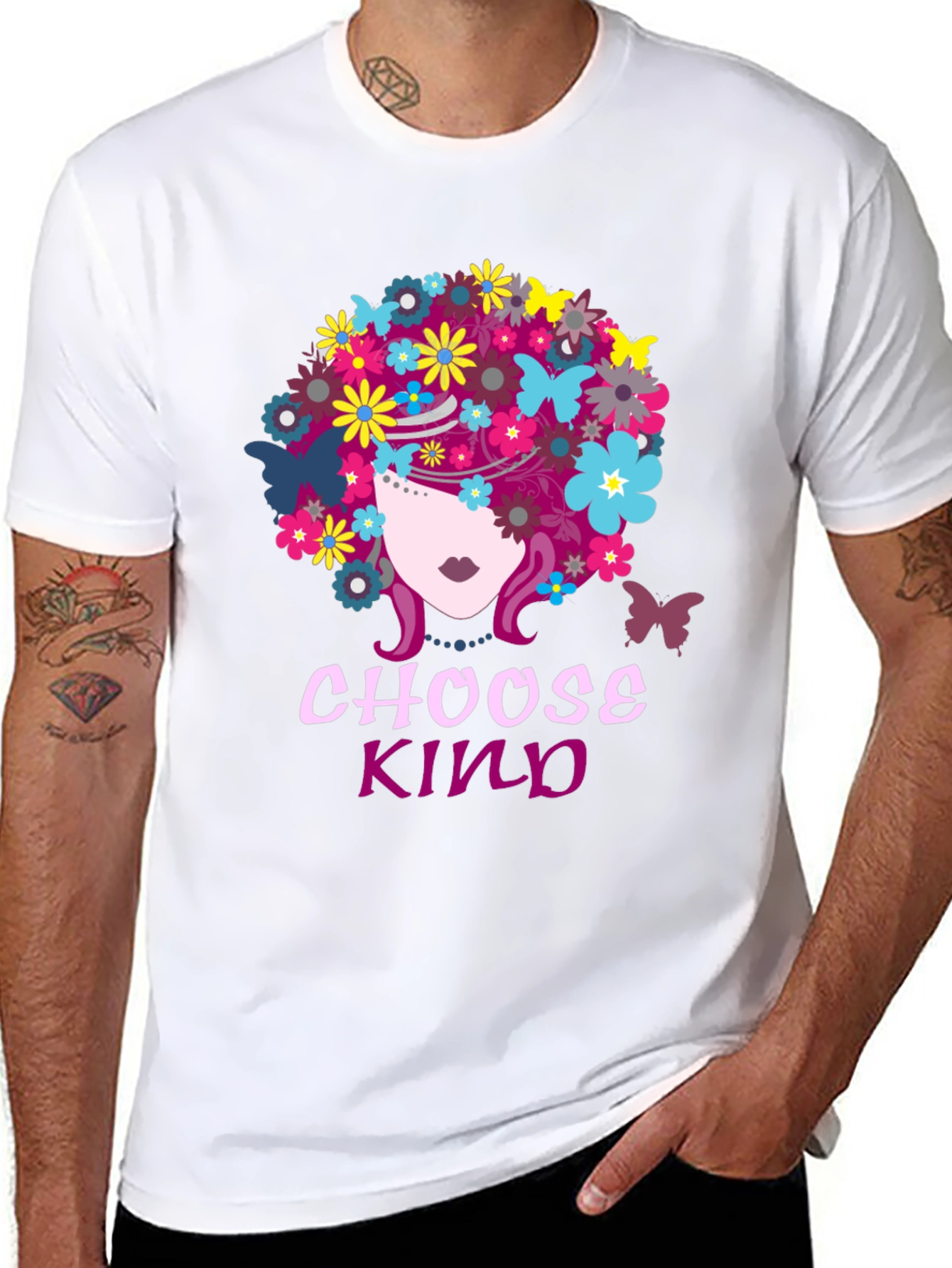 Choose Kind Floral T-Shirt - Inspiring Graphic Tee