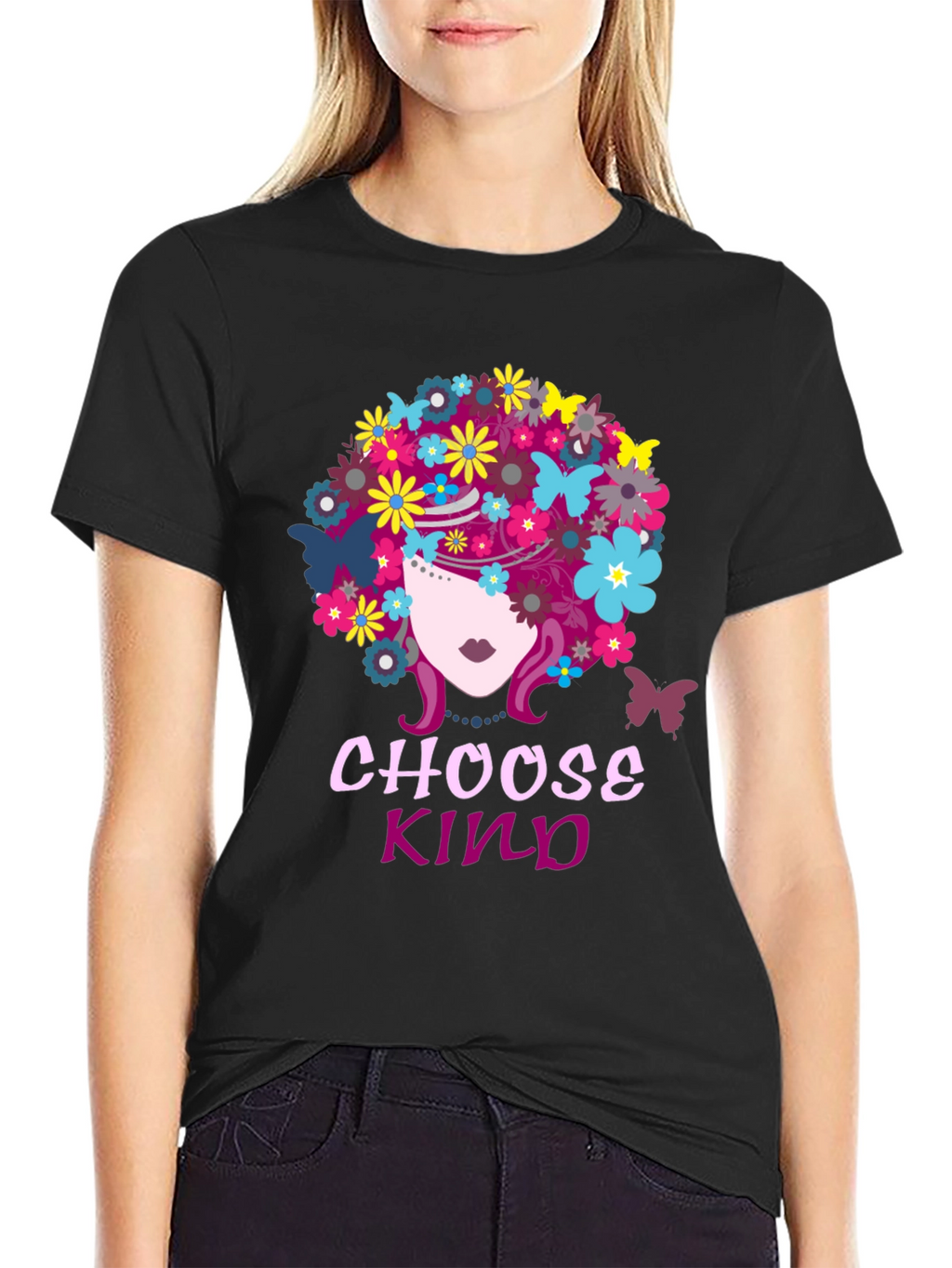Choose Kind Floral T-Shirt - Inspiring Graphic Tee