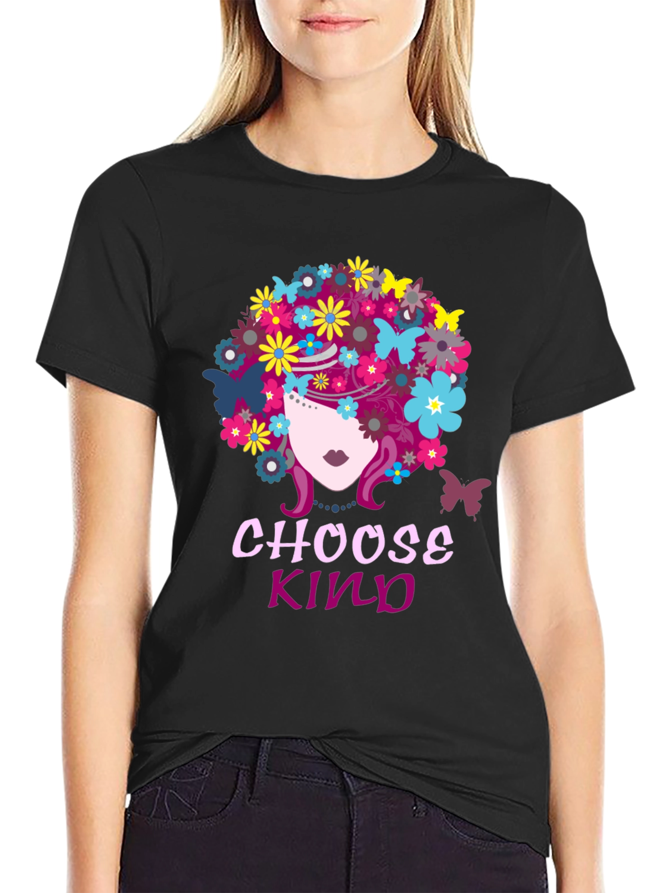 Choose Kind Floral T-Shirt - Inspiring Graphic Tee