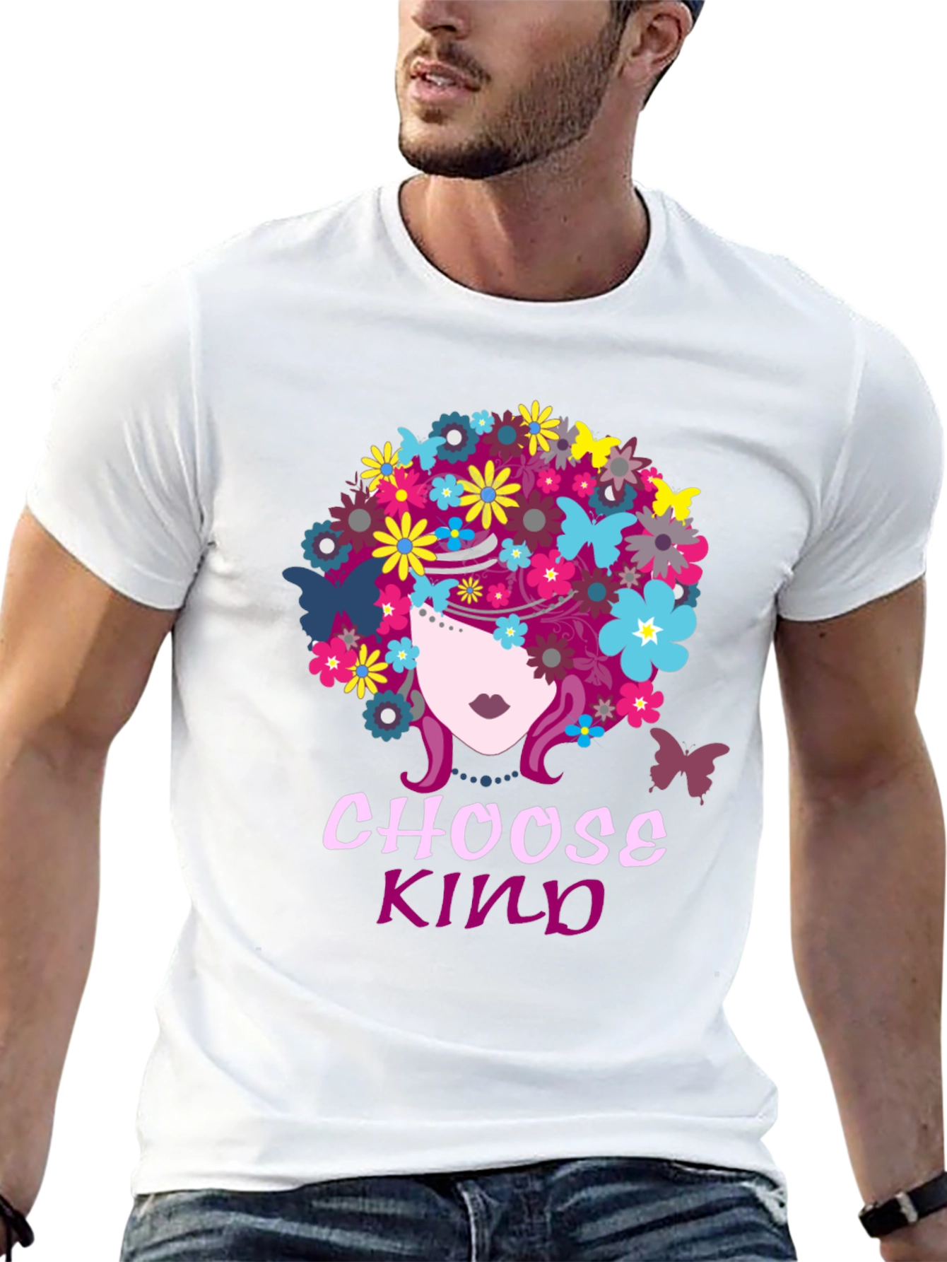 Choose Kind Floral T-Shirt - Inspiring Graphic Tee