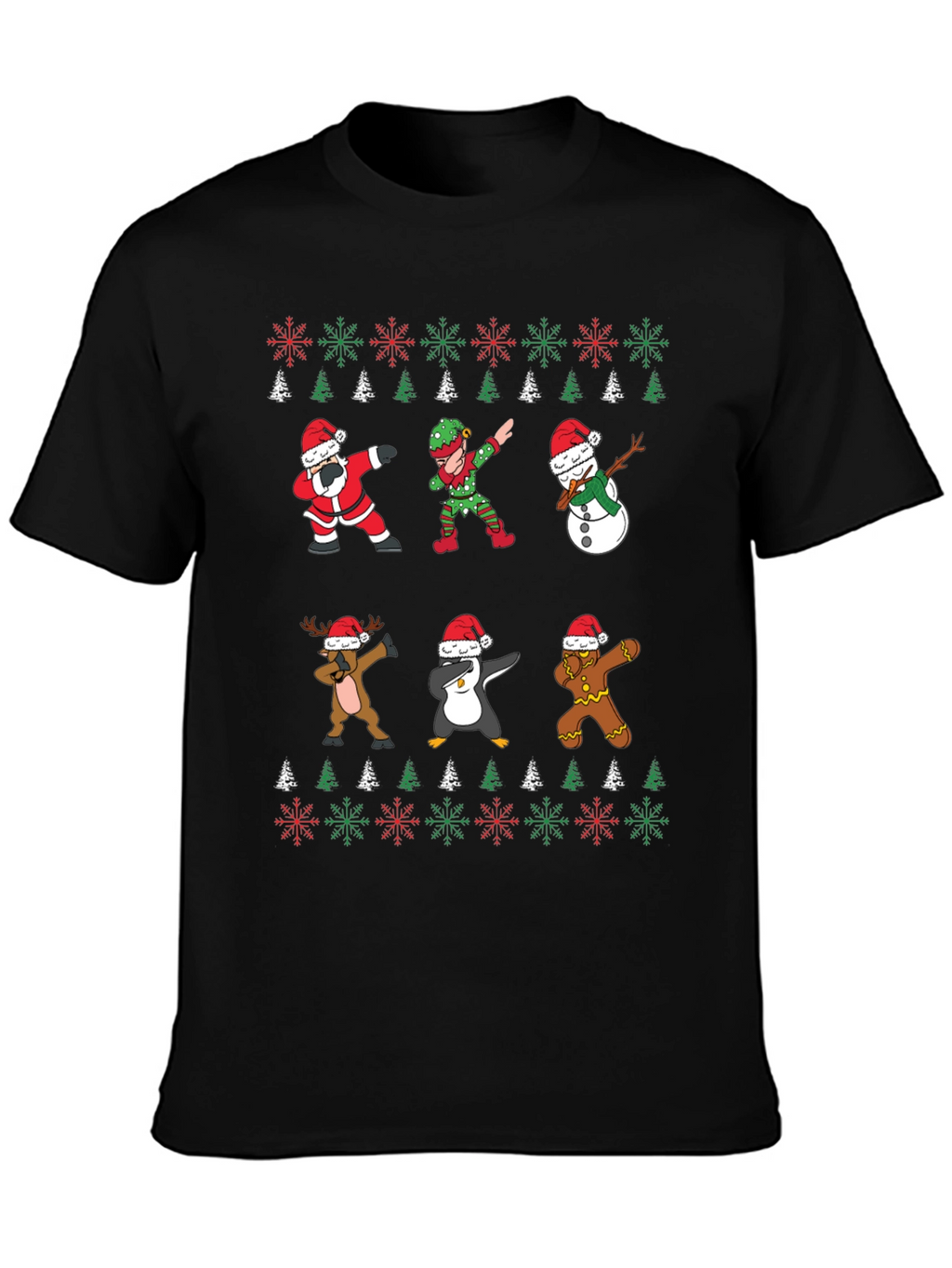 Christmas Dab T-Shirt - Santa Elf Reindeer Penguin